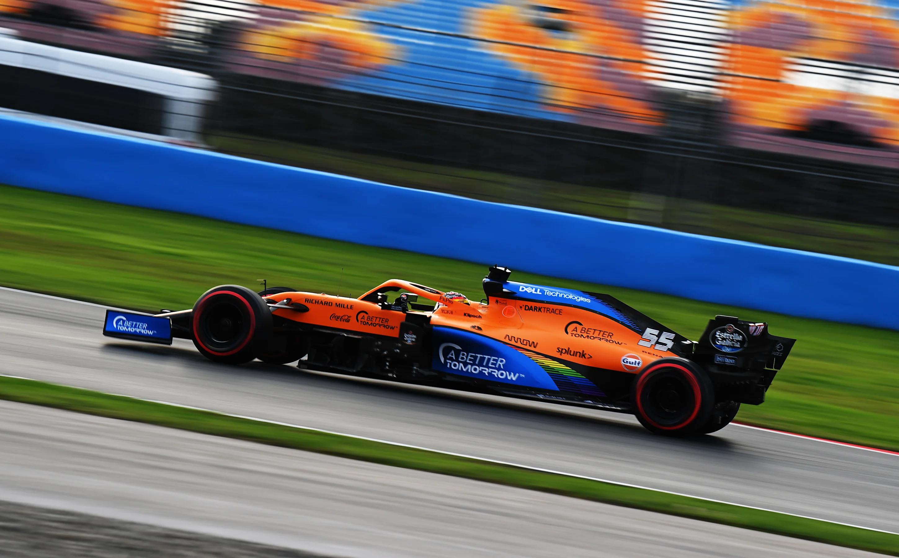 ISTANBUL, TURKEY - NOVEMBER 13: Carlos Sainz of Spain driving the (55) McLaren F1 Team MCL35