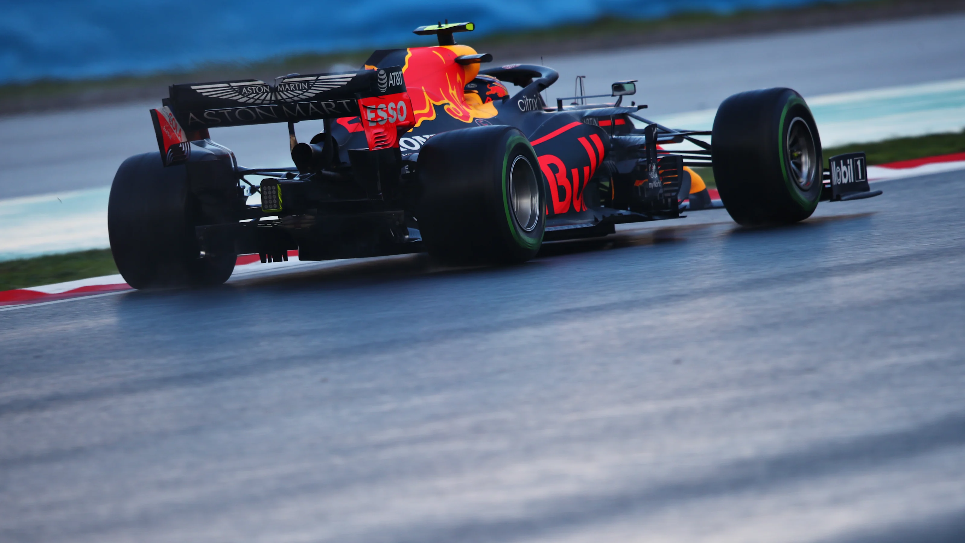 ISTANBUL, TURKEY - NOVEMBER 14: Alexander Albon of Thailand driving the (23) Aston Martin Red Bull