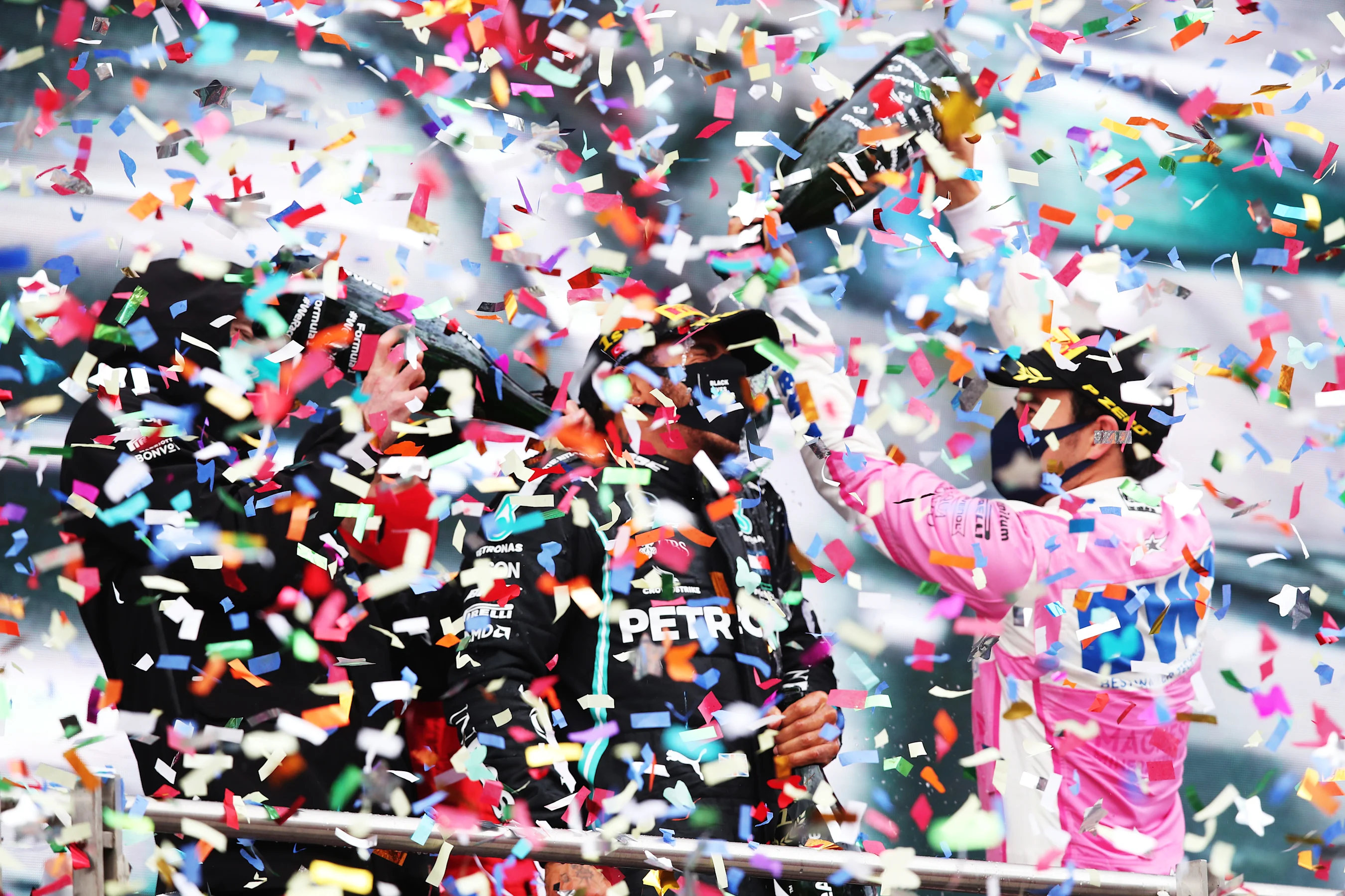 ISTANBUL, TURKEY - NOVEMBER 15: Race winner Lewis Hamilton of Great Britain and Mercedes GP