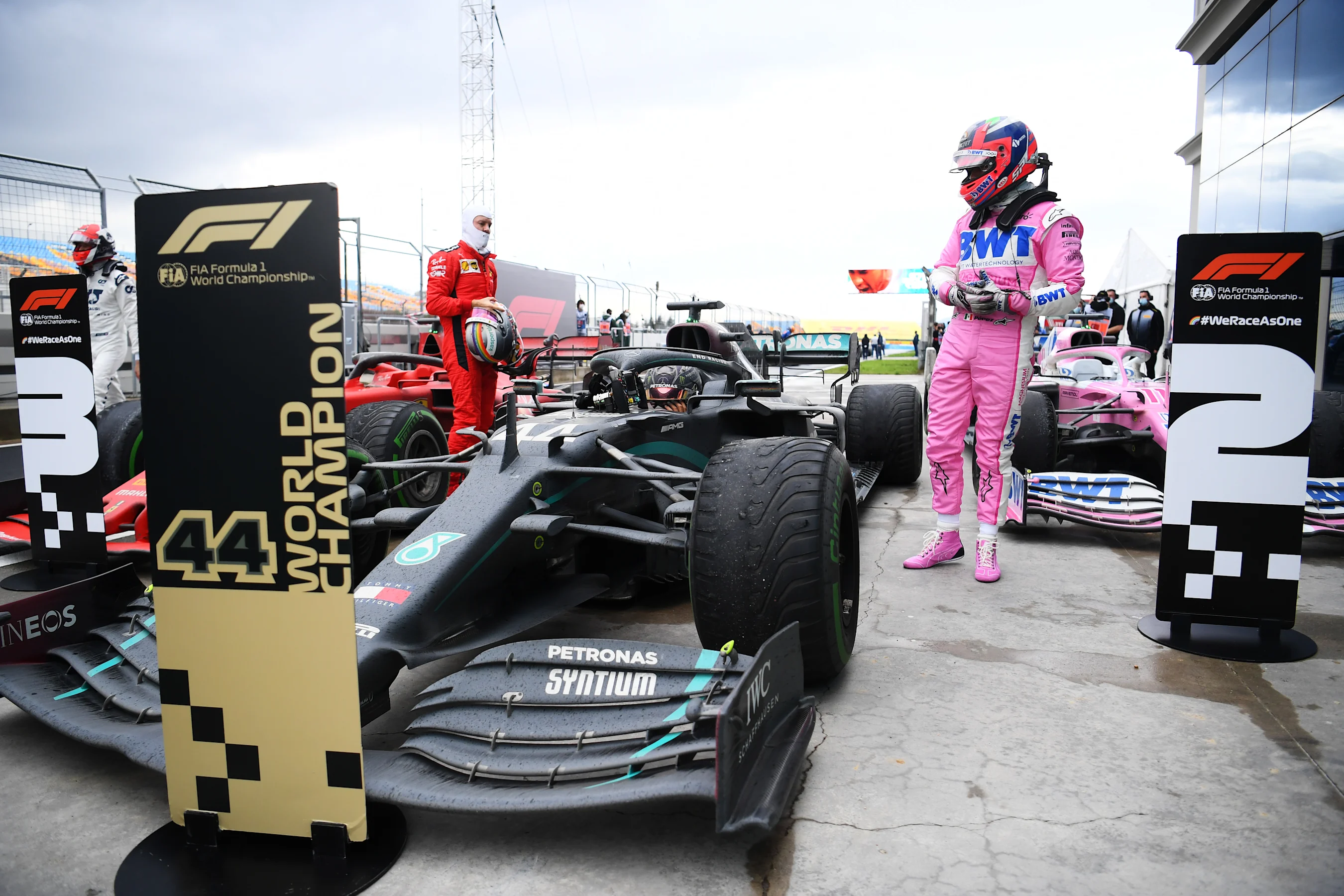 ISTANBUL, TURKEY - NOVEMBER 15: Race winner Lewis Hamilton of Great Britain and Mercedes GP is