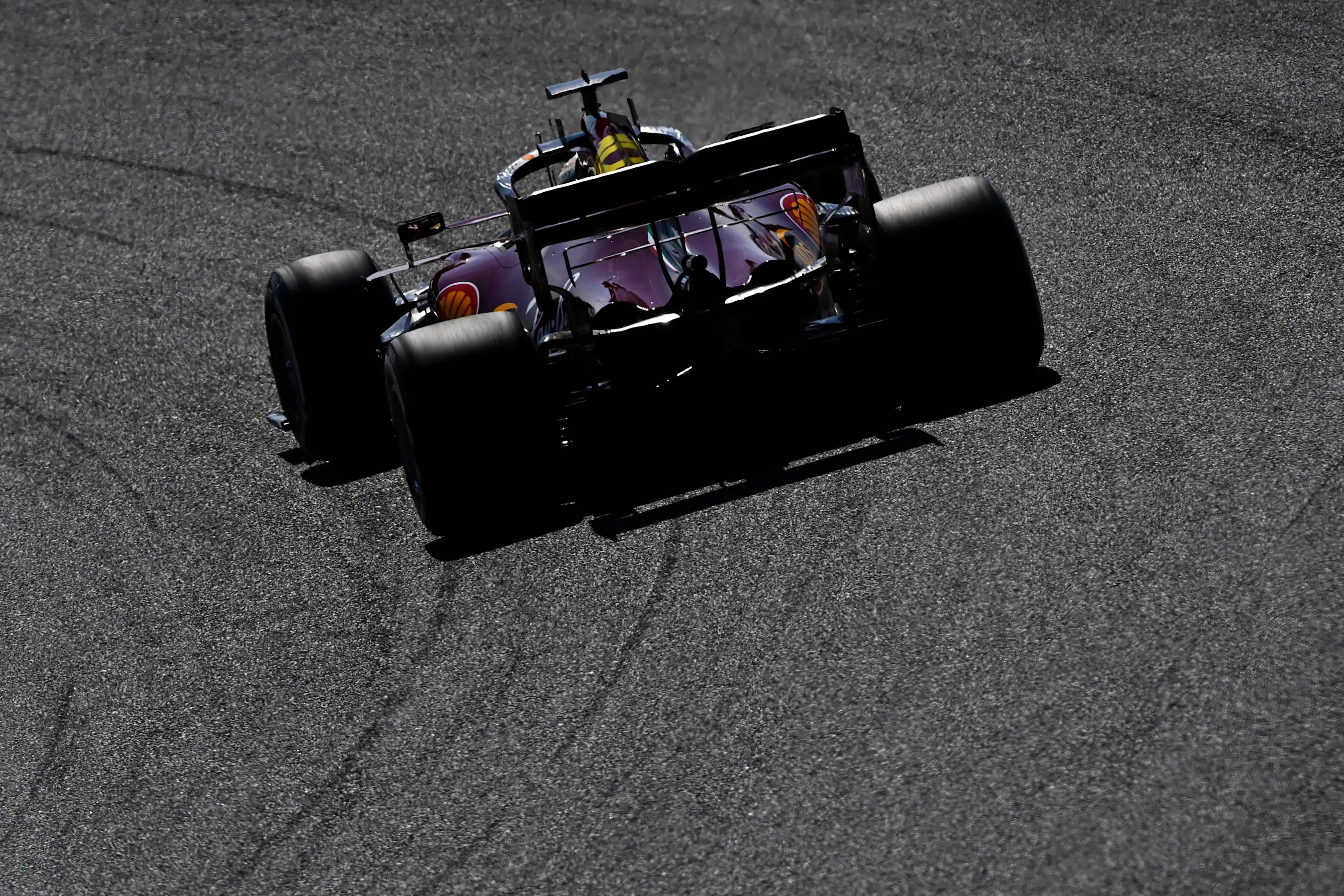 SCARPERIA, ITALY - SEPTEMBER 11: Sebastian Vettel of Germany driving the (5) Scuderia Ferrari