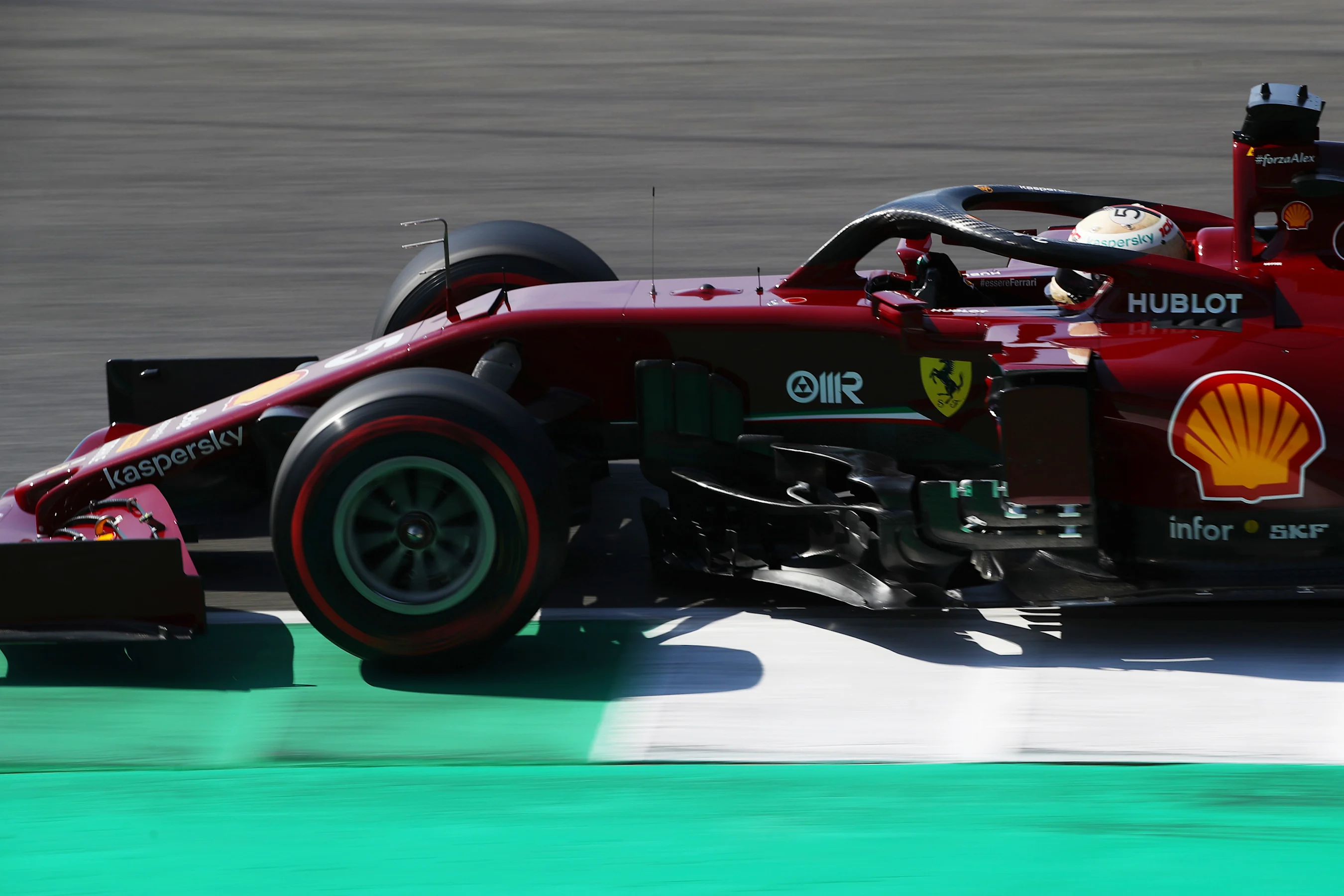 SCARPERIA, ITALY - SEPTEMBER 11: Sebastian Vettel of Germany driving the (5) Scuderia Ferrari