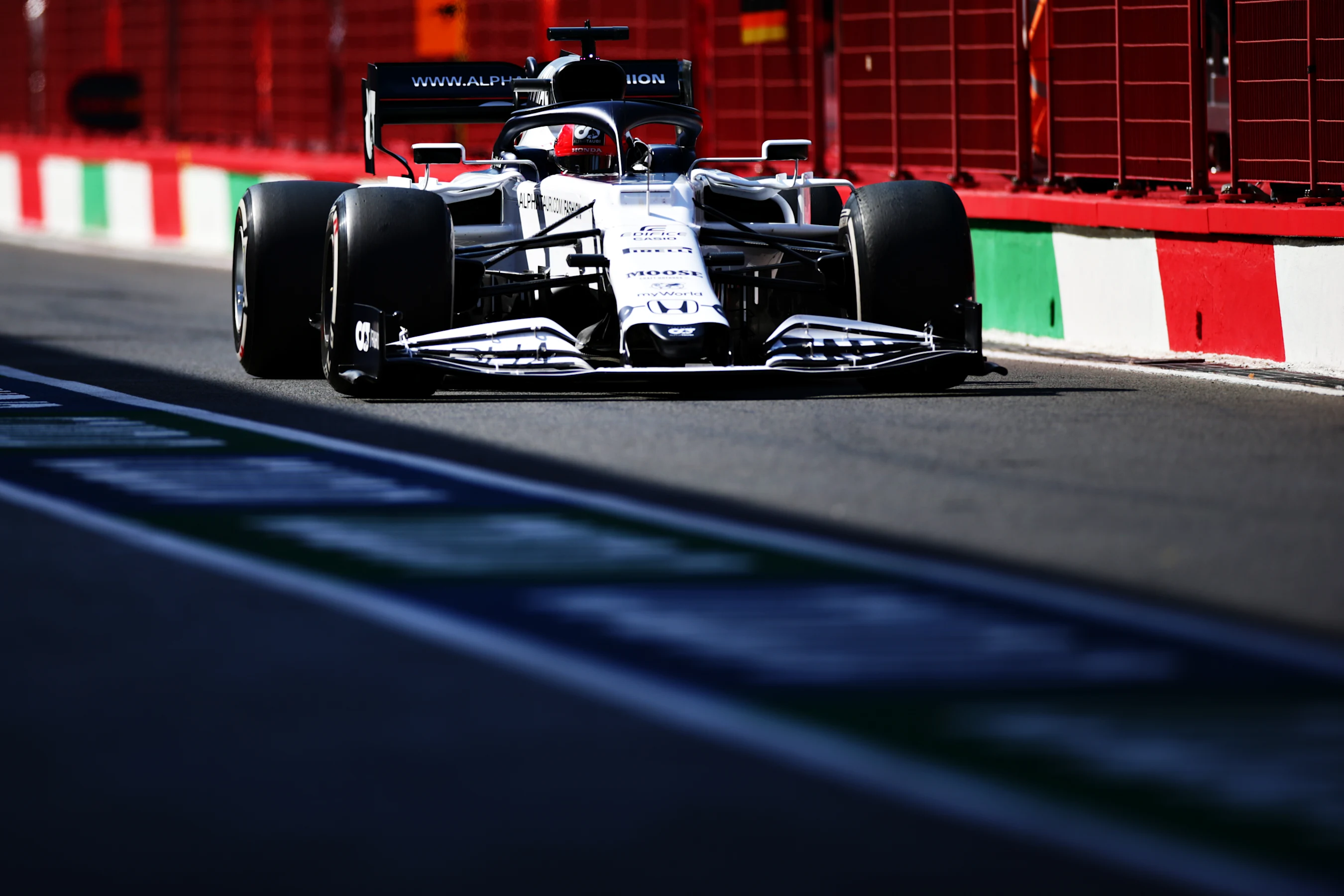 SCARPERIA, ITALY - SEPTEMBER 11: Daniil Kvyat of Russia driving the (26) Scuderia AlphaTauri AT01