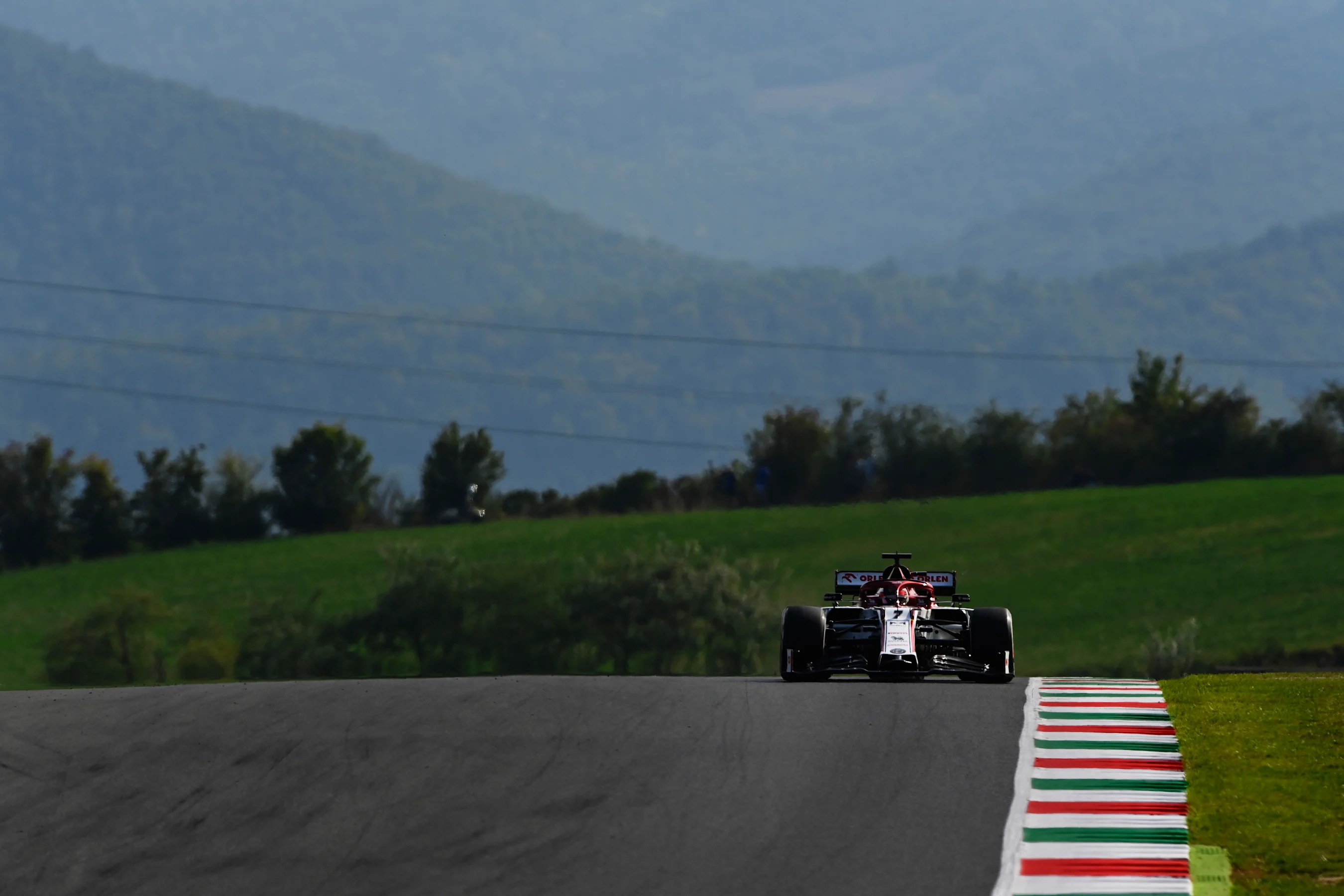 SCARPERIA, ITALY - SEPTEMBER 11: Kimi Raikkonen of Finland driving the (7) Alfa Romeo Racing C39