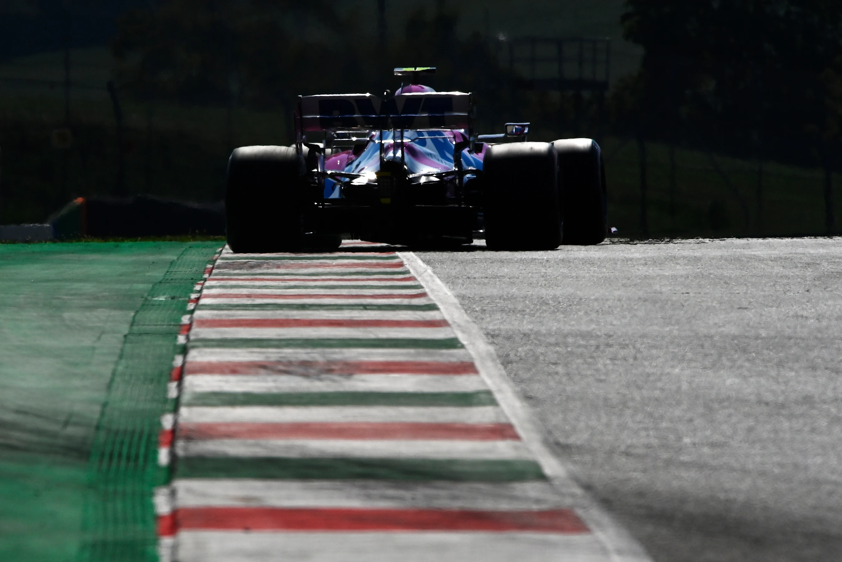 SCARPERIA, ITALY - SEPTEMBER 12: Lance Stroll of Canada driving the (18) Racing Point RP20 Mercedes