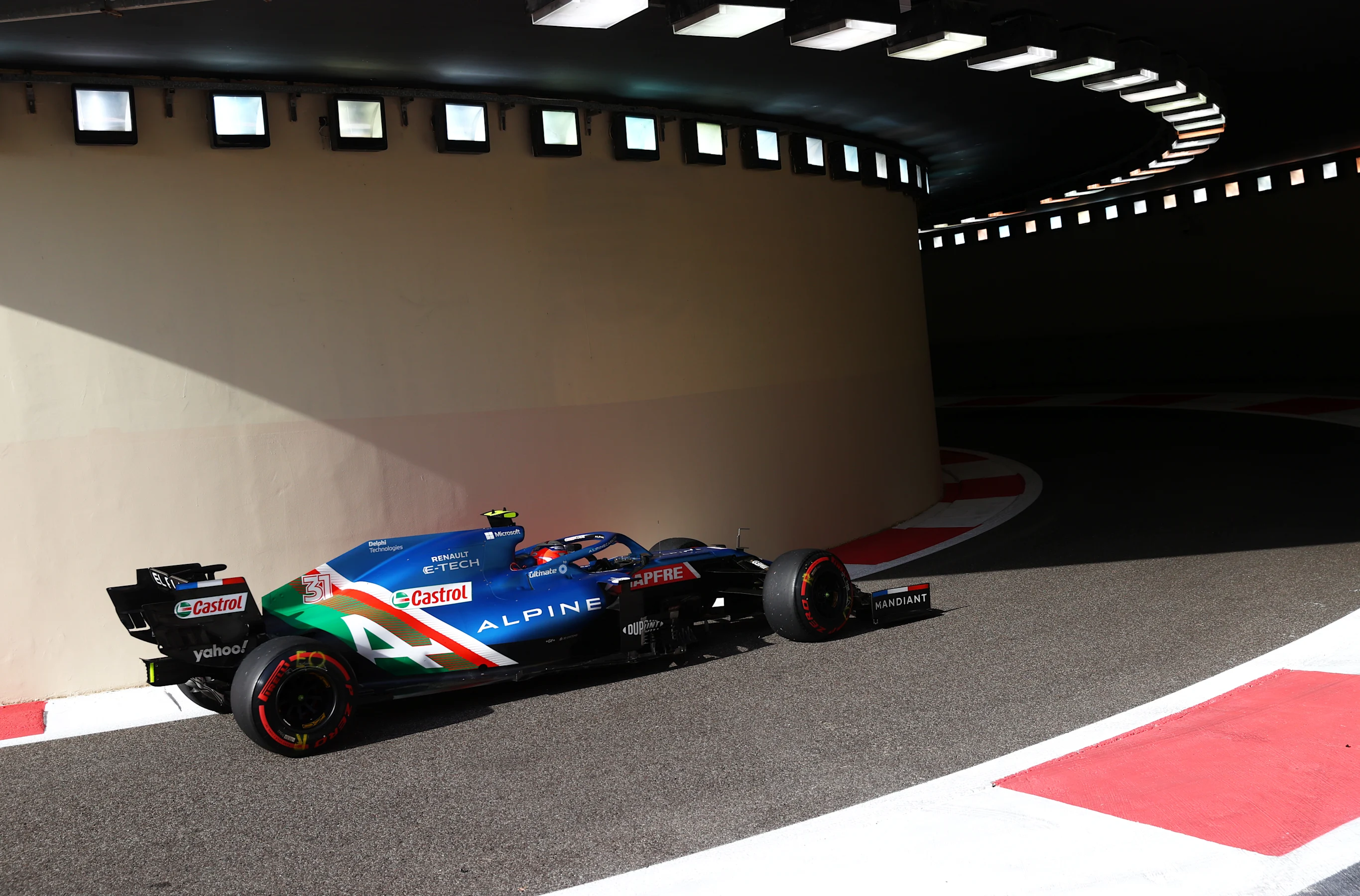ABU DHABI, UNITED ARAB EMIRATES - DECEMBER 10: Esteban Ocon of France driving the (31) Alpine A521