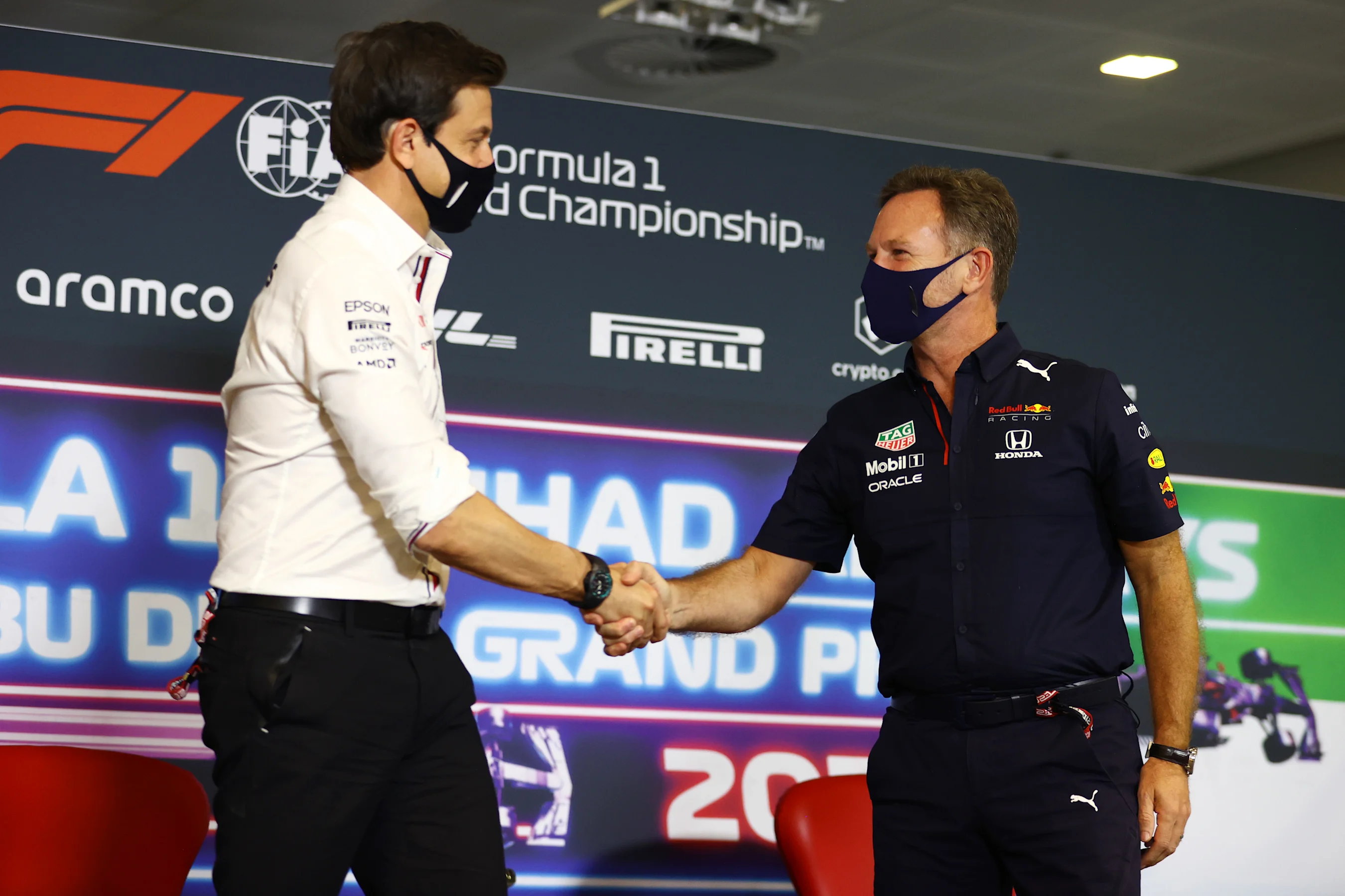 ABU DHABI, UNITED ARAB EMIRATES - DECEMBER 10: Mercedes GP Executive Director Toto Wolff and Red
