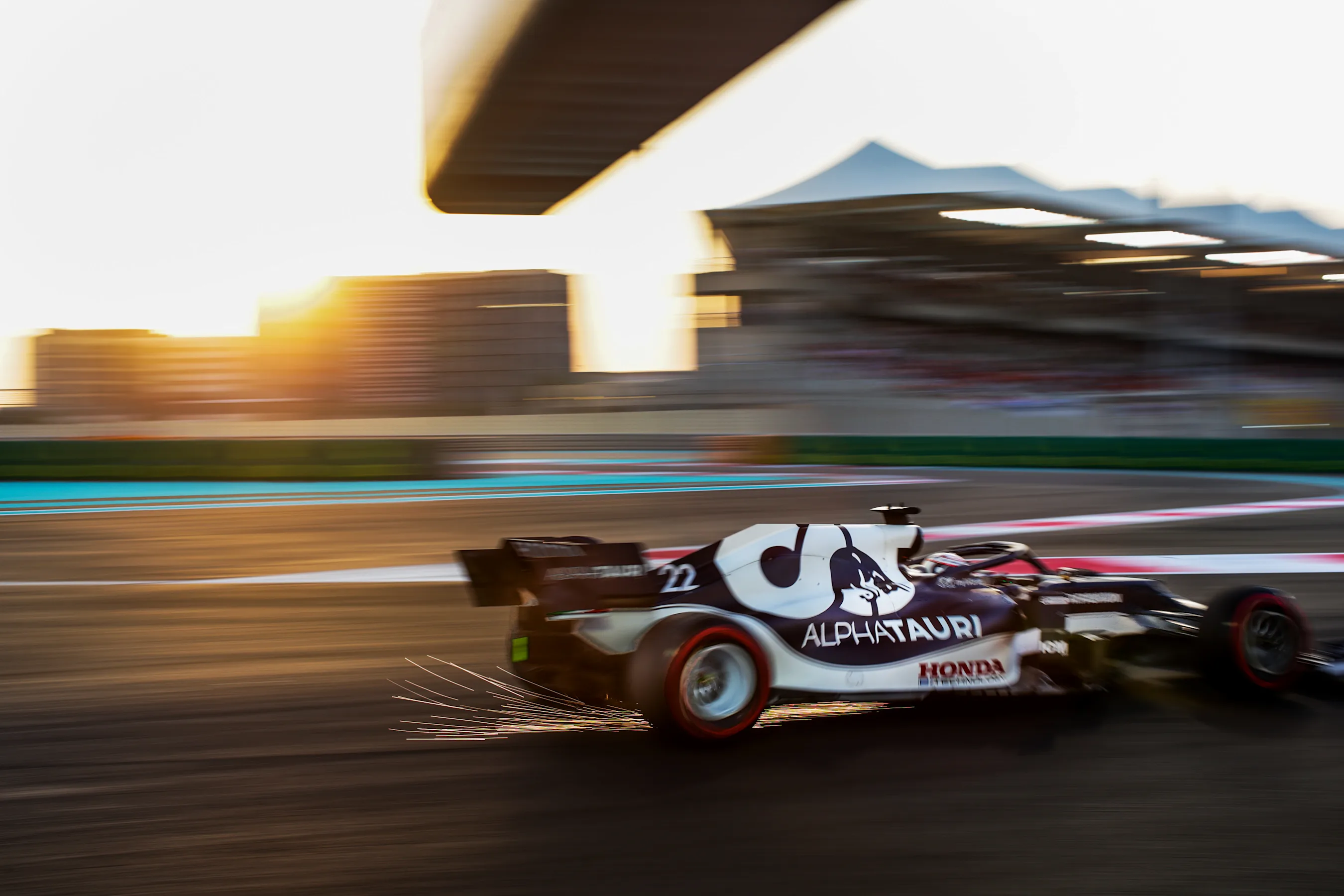 ABU DHABI, UNITED ARAB EMIRATES - DECEMBER 11: Yuki Tsunoda of Scuderia AlphaTauri and Japan
