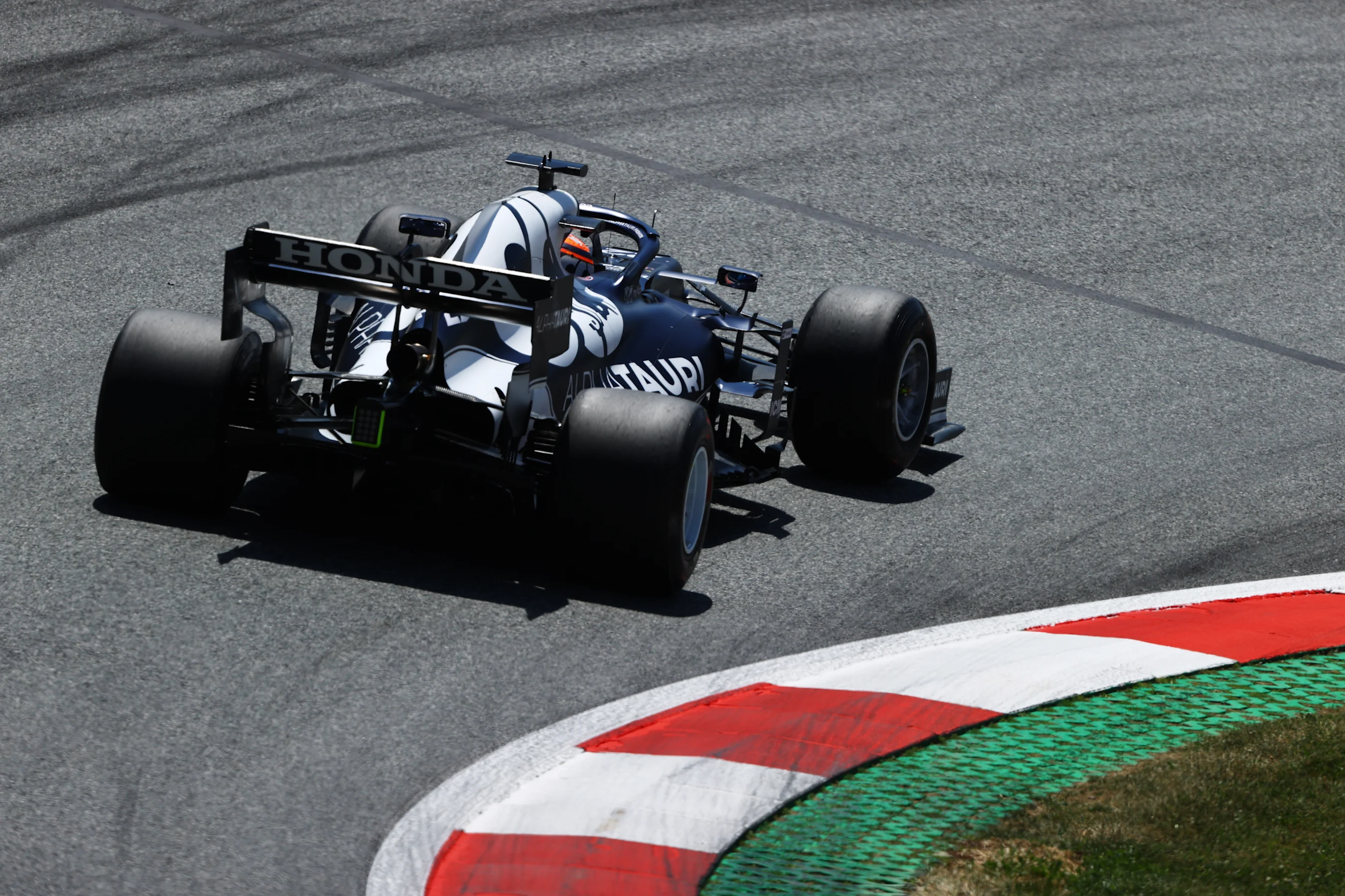 SPIELBERG, AUSTRIA - JULY 03: Yuki Tsunoda of Japan driving the (22) Scuderia AlphaTauri AT02 Honda