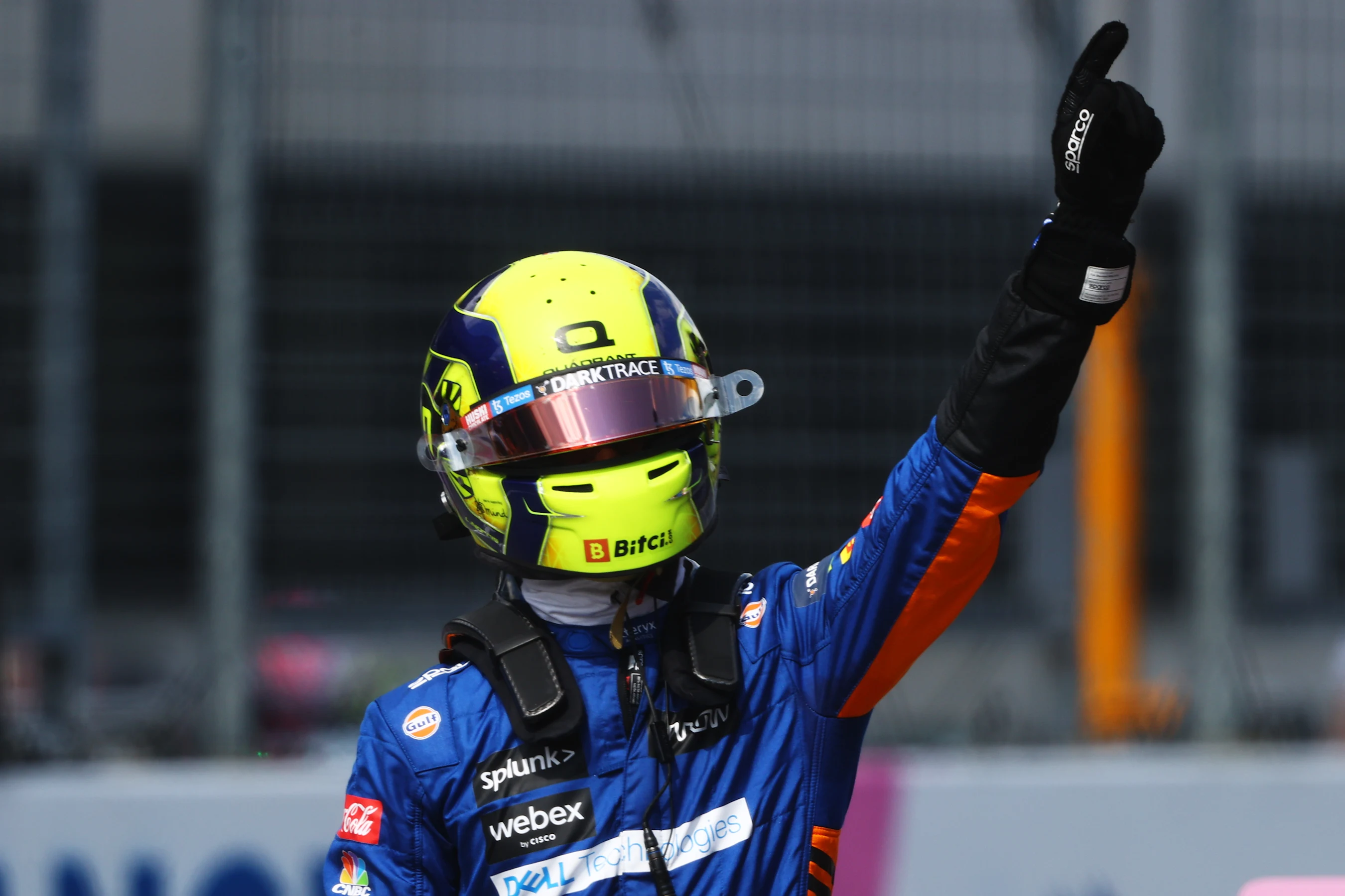 SPIELBERG, AUSTRIA - JULY 03: Second place qualifier Lando Norris of Great Britain and McLaren F1