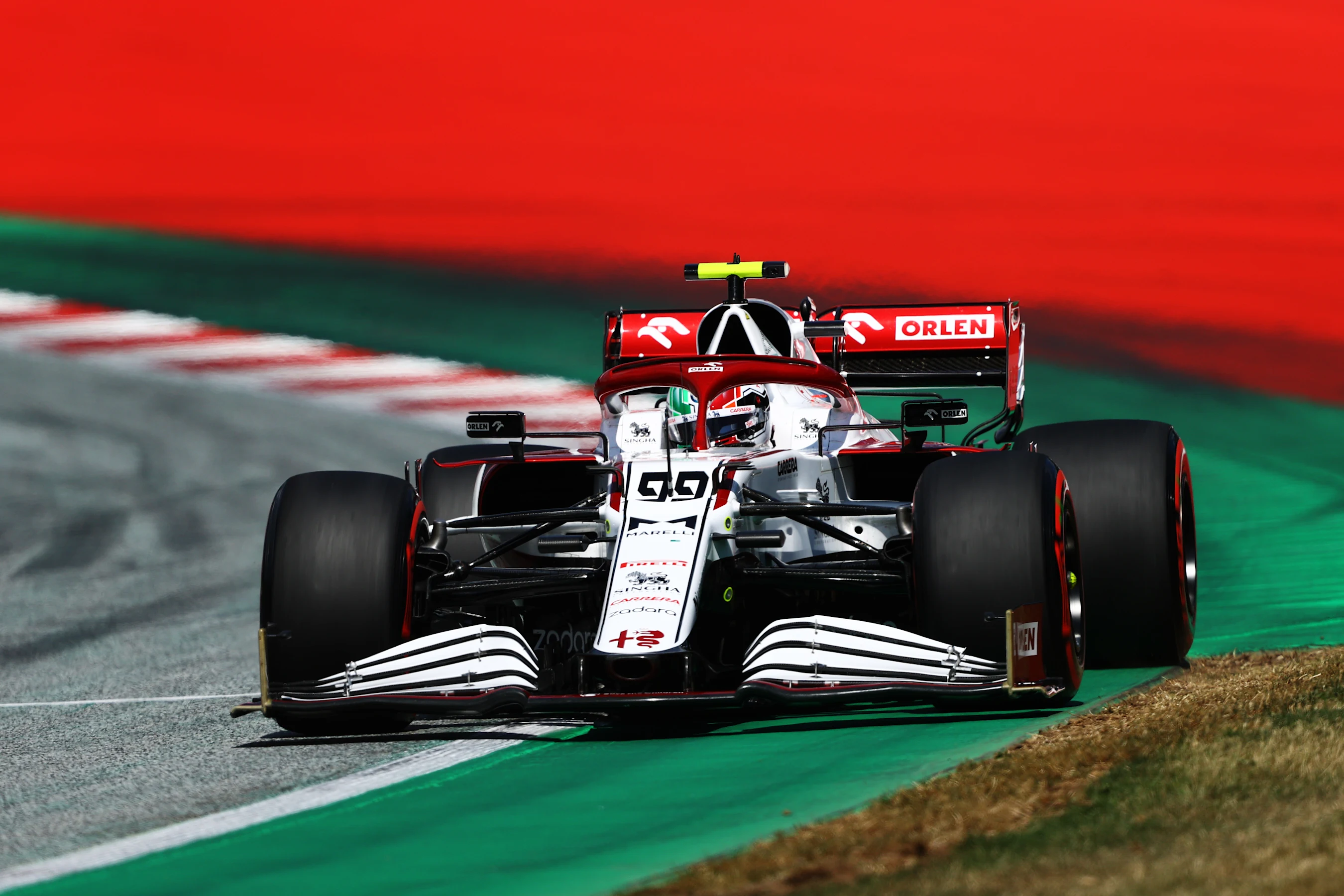 SPIELBERG, AUSTRIA - JULY 03: Antonio Giovinazzi of Italy driving the (99) Alfa Romeo Racing C41