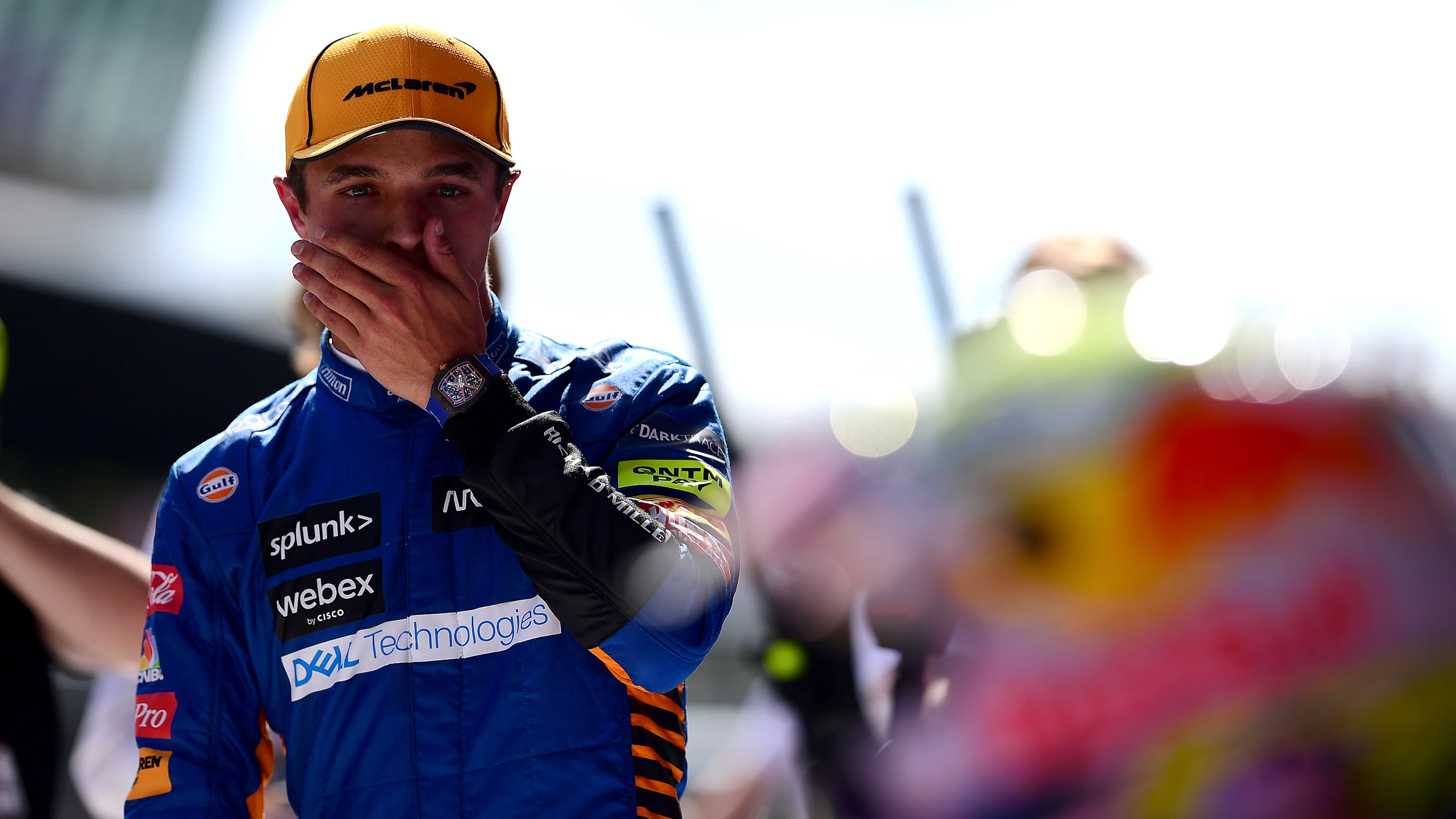 SPIELBERG, AUSTRIA - JULY 03: Second place qualifier Lando Norris of Great Britain and McLaren F1