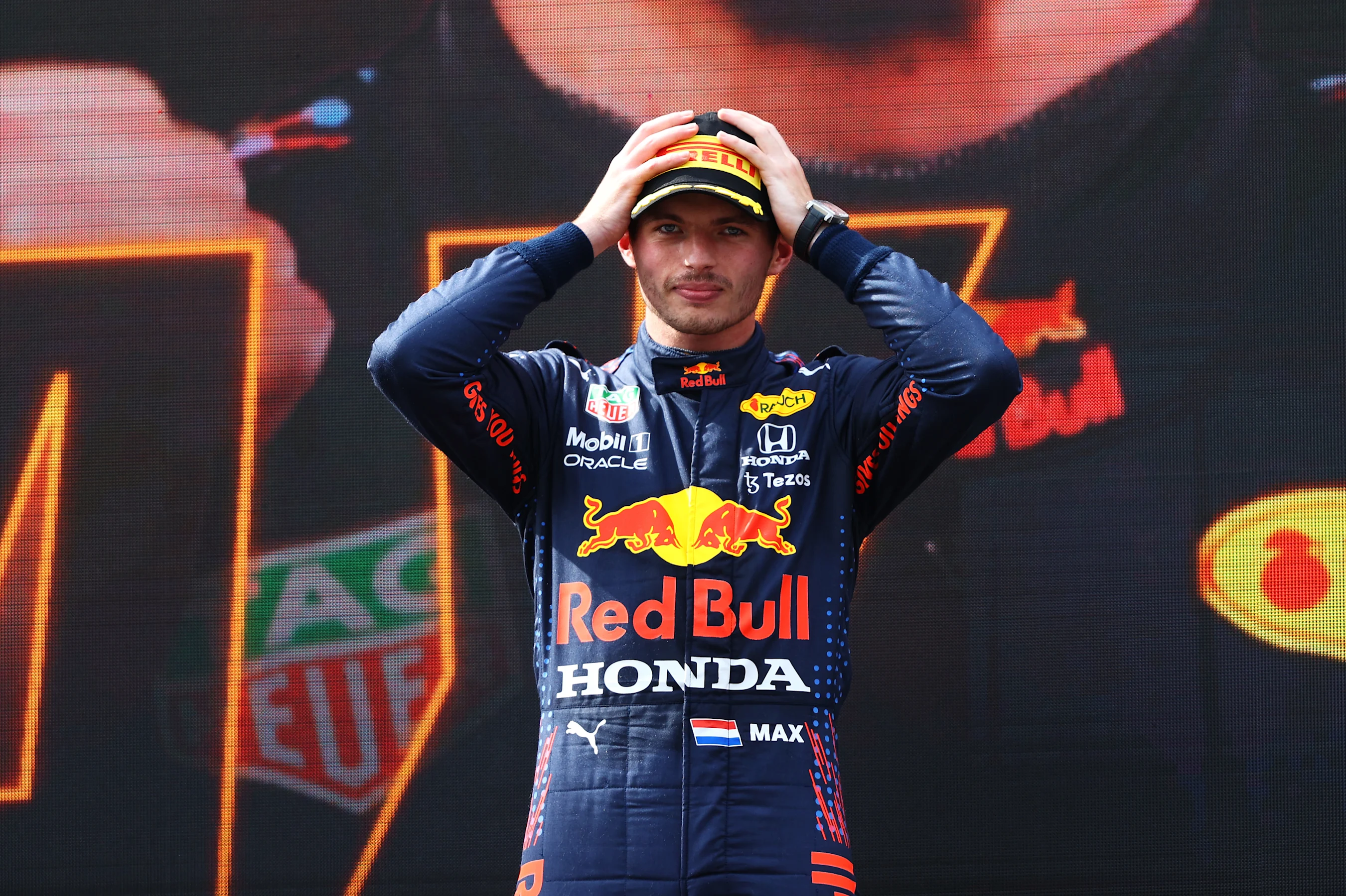 SPIELBERG, AUSTRIA - JULY 04: Race winner Max Verstappen of Netherlands and Red Bull Racing