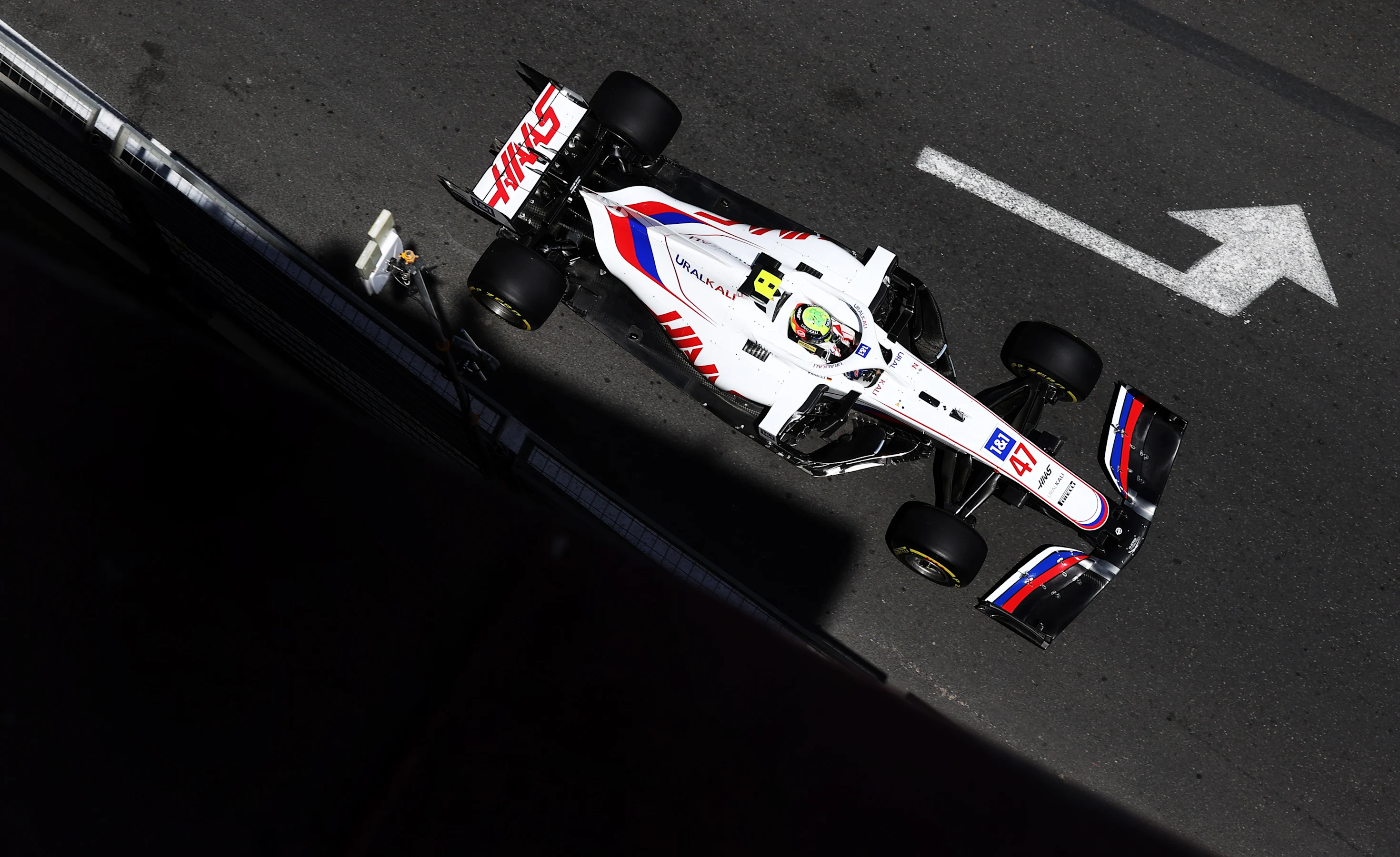 BAKU, AZERBAIJAN - JUNE 04: Mick Schumacher of Germany driving the (47) Haas F1 Team VF-21 Ferrari