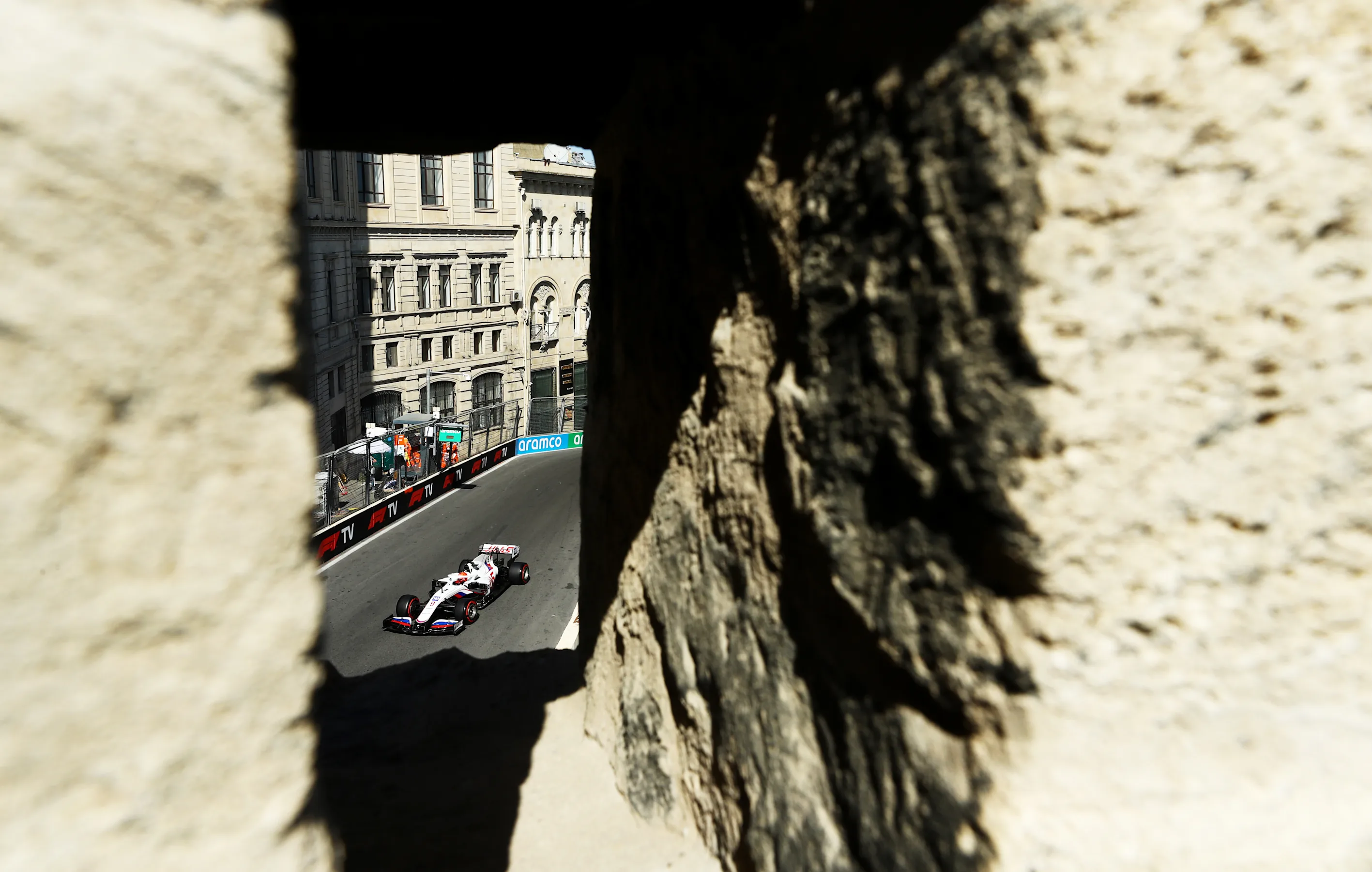 BAKU, AZERBAIJAN - JUNE 05: Nikita Mazepin of Russia driving the (9) Haas F1 Team VF-21 Ferrari on