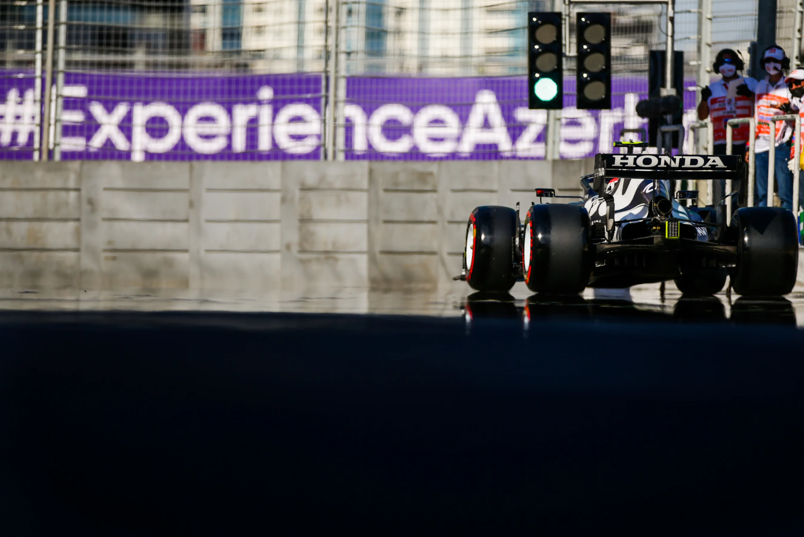 BAKU, AZERBAIJAN - JUNE 05: Pierre Gasly of Scuderia AlphaTauri and France during qualifying ahead