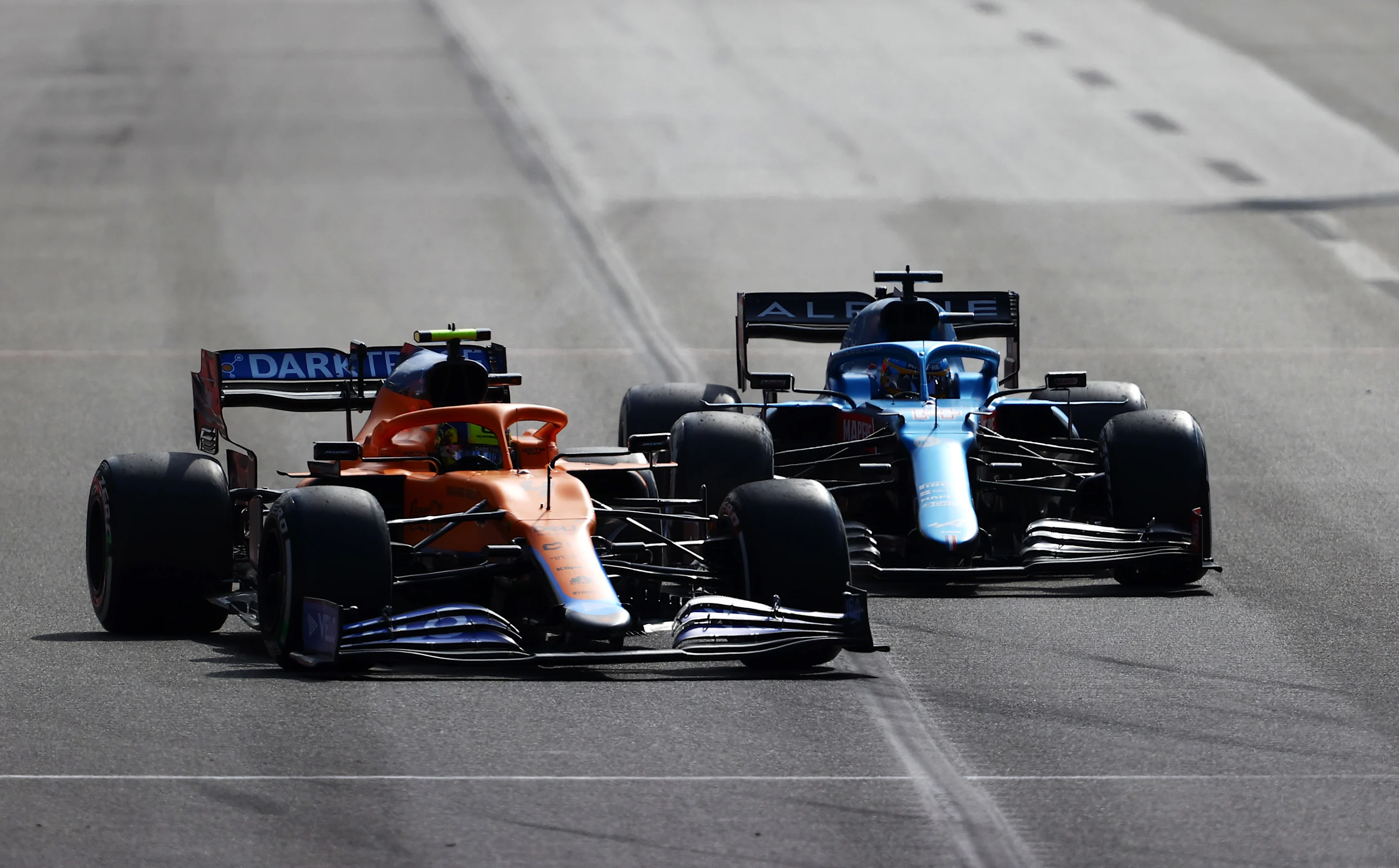 BAKU, AZERBAIJAN - JUNE 06: Lando Norris of Great Britain driving the (4) McLaren F1 Team MCL35M