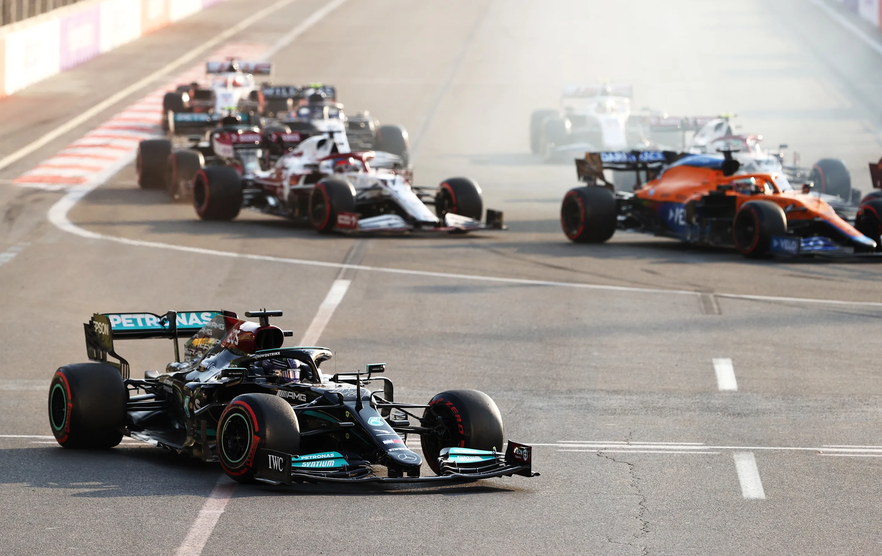 BAKU, AZERBAIJAN - JUNE 06: Lewis Hamilton of Great Britain driving the (44) Mercedes AMG Petronas