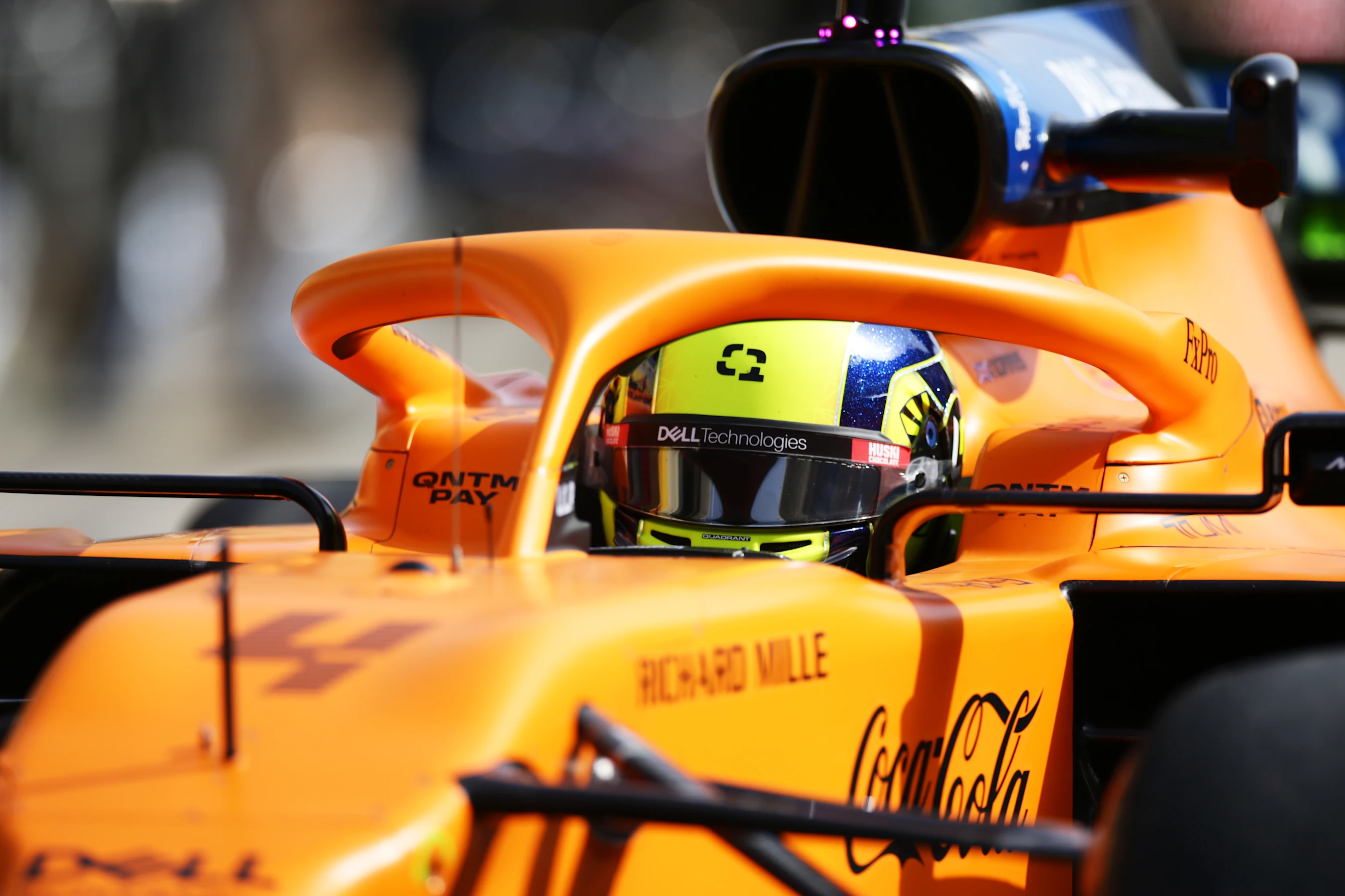 BAHRAIN, BAHRAIN - MARCH 26: Lando Norris of Great Britain driving the (4) McLaren F1 Team MCL35M