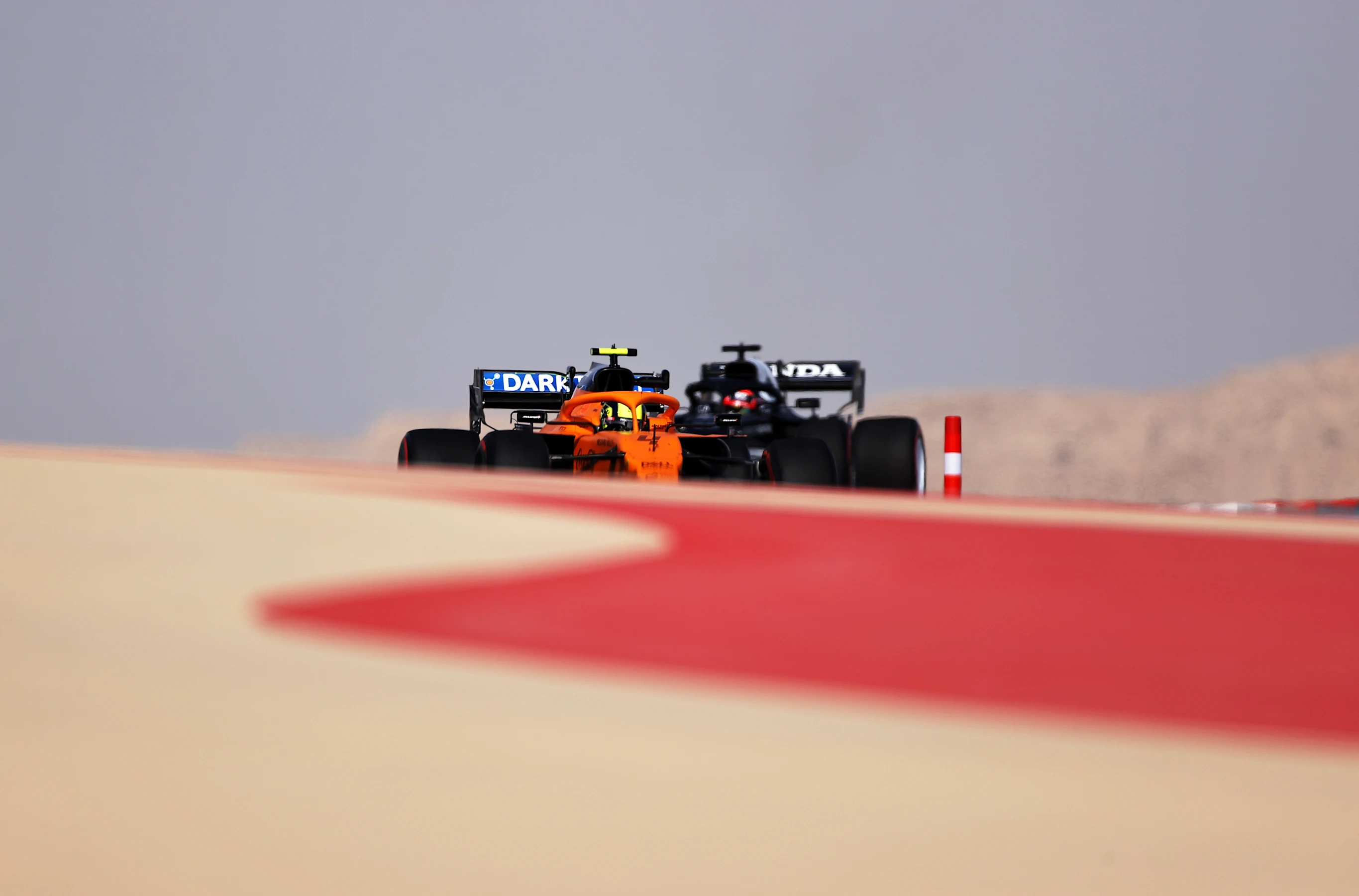BAHRAIN, BAHRAIN - MARCH 26: Lando Norris of Great Britain driving the (4) McLaren F1 Team MCL35M