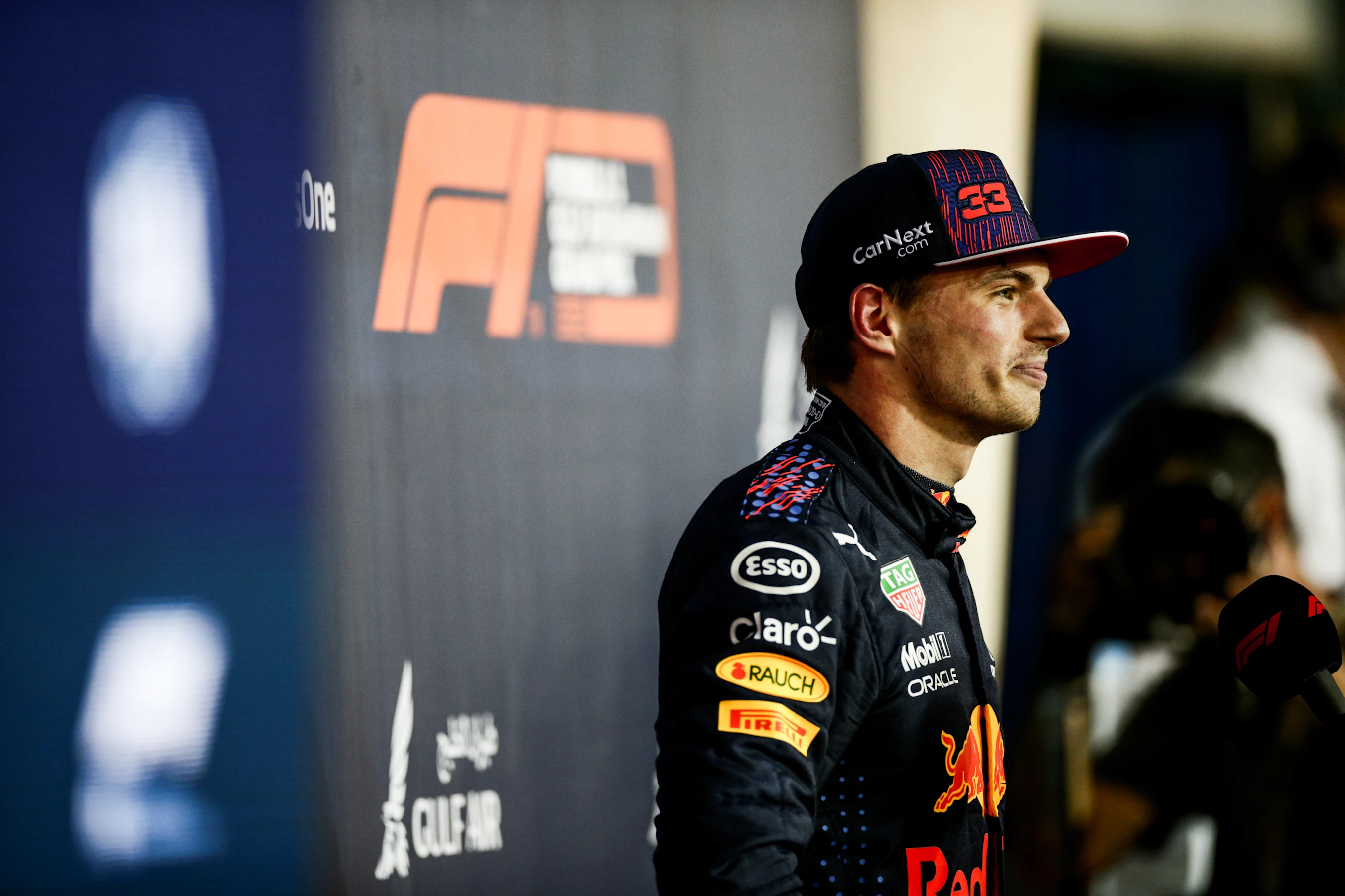 BAHRAIN, BAHRAIN - MARCH 27: Max Verstappen of Red Bull Racing and The Netherlands  during