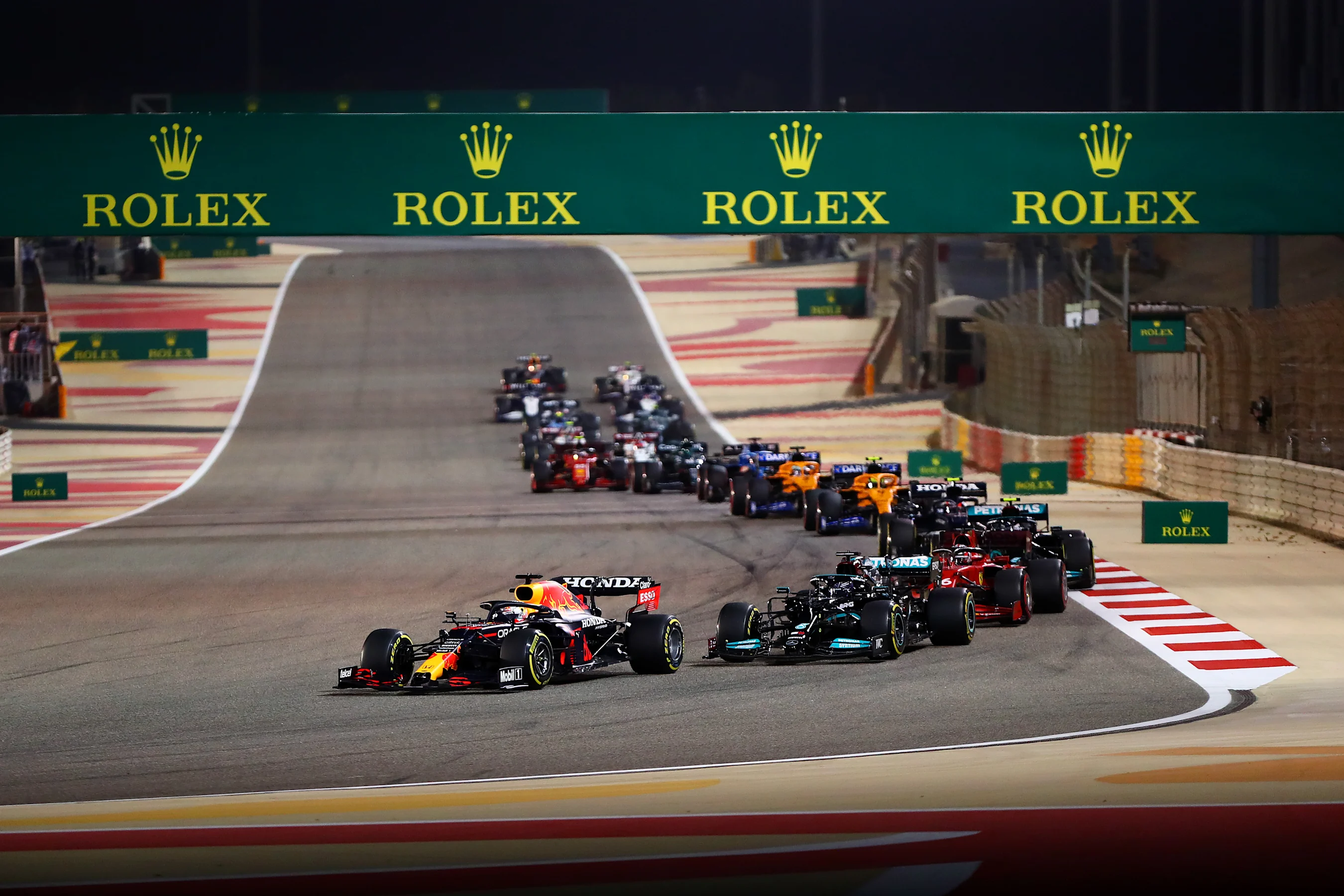BAHRAIN, BAHRAIN - MARCH 28: Max Verstappen of the Netherlands driving the (33) Red Bull Racing