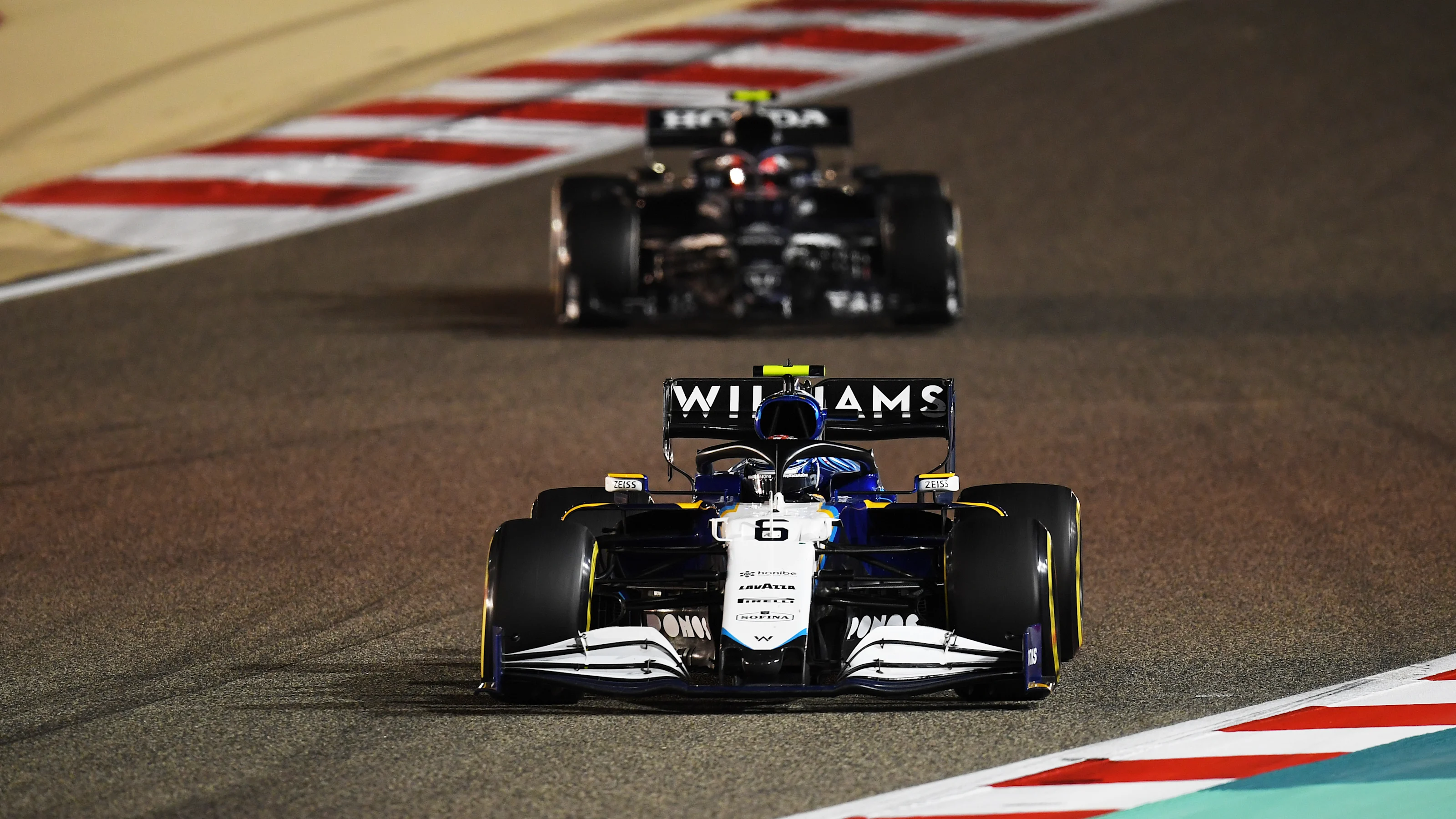 BAHRAIN, BAHRAIN - MARCH 28: Nicholas Latifi of Canada driving the (6) Williams Racing FW43B