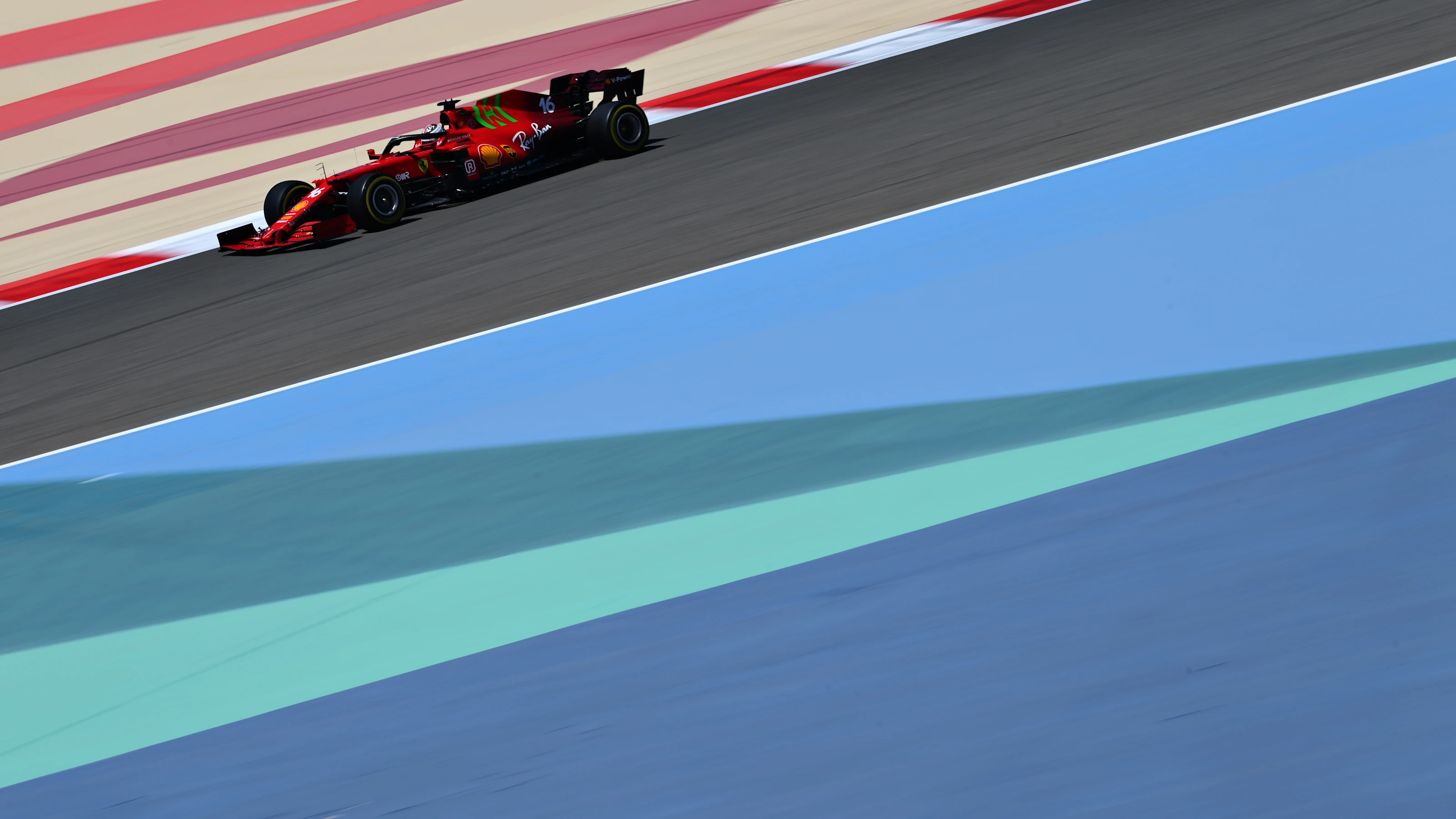 BAHRAIN, BAHRAIN - MARCH 14: Charles Leclerc of Monaco driving the (16) Scuderia Ferrari SF21