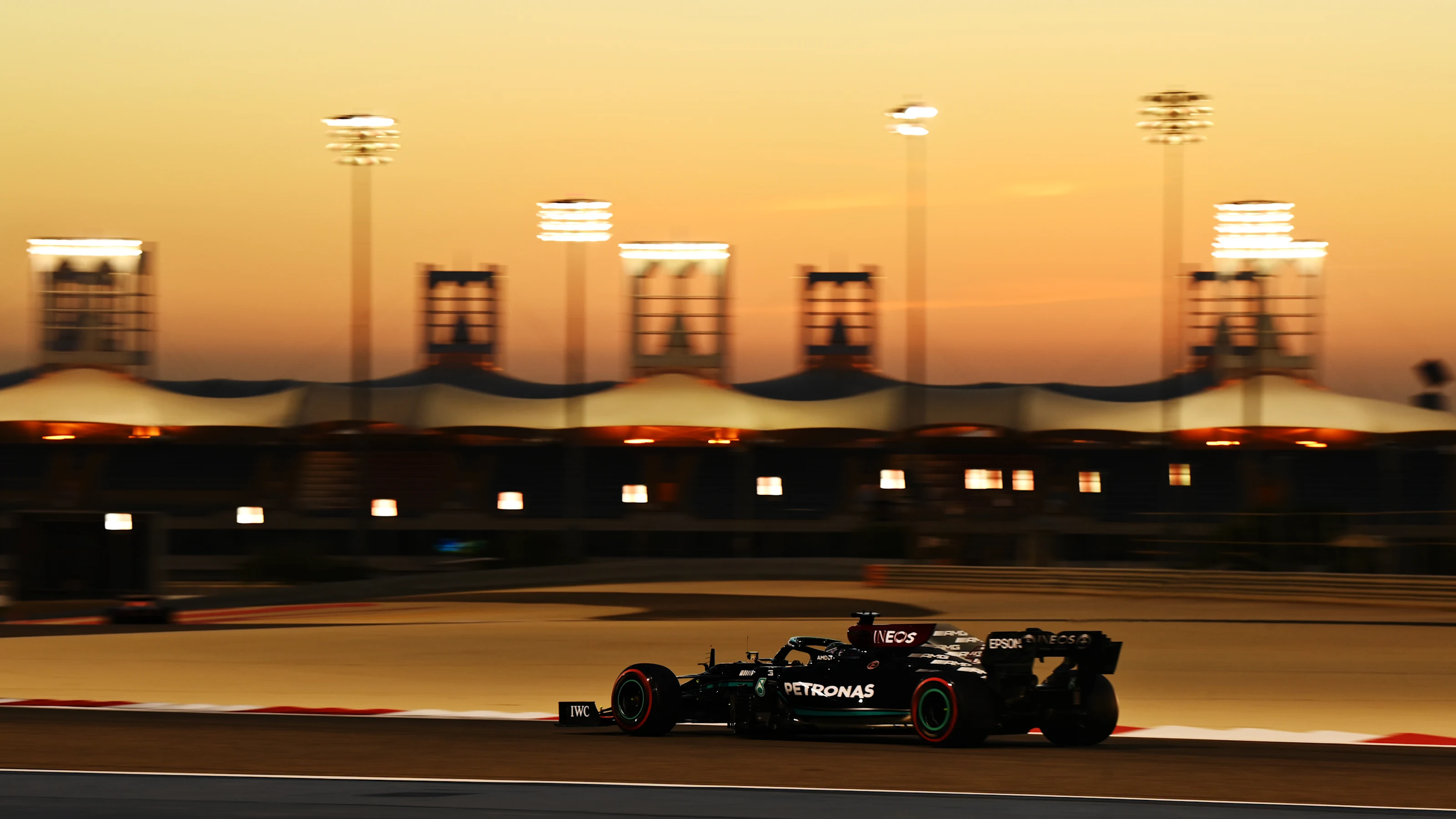 BAHRAIN, BAHRAIN - MARCH 14: Lewis Hamilton of Great Britain driving the (44) Mercedes AMG Petronas