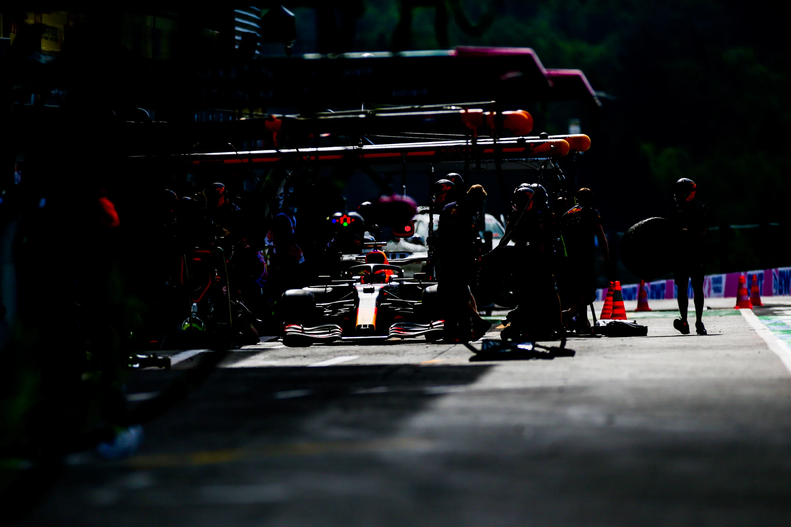 SPA, BELGIUM - AUGUST 27: Max Verstappen of Red Bull Racing and The Netherlands during practice