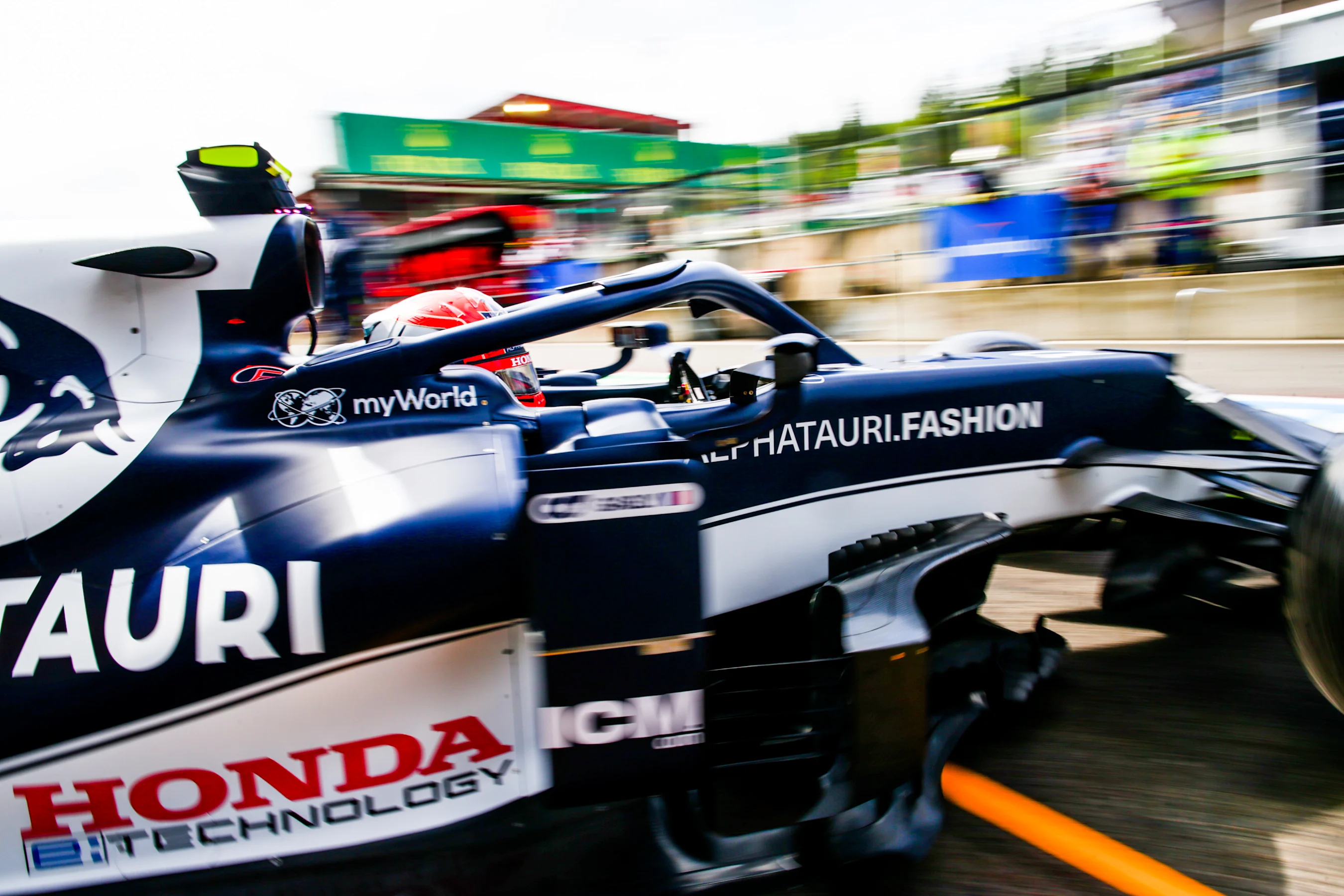 SPA, BELGIUM - AUGUST 27: Pierre Gasly of Scuderia AlphaTauri and France during practice ahead of