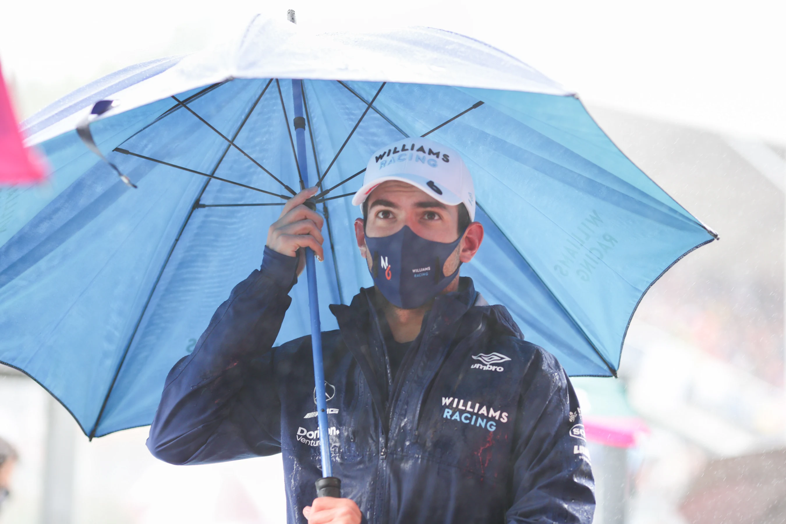 SPA, BELGIUM - AUGUST 29: Nicolas Latifi of Canada and Williams after the drivers parade during the
