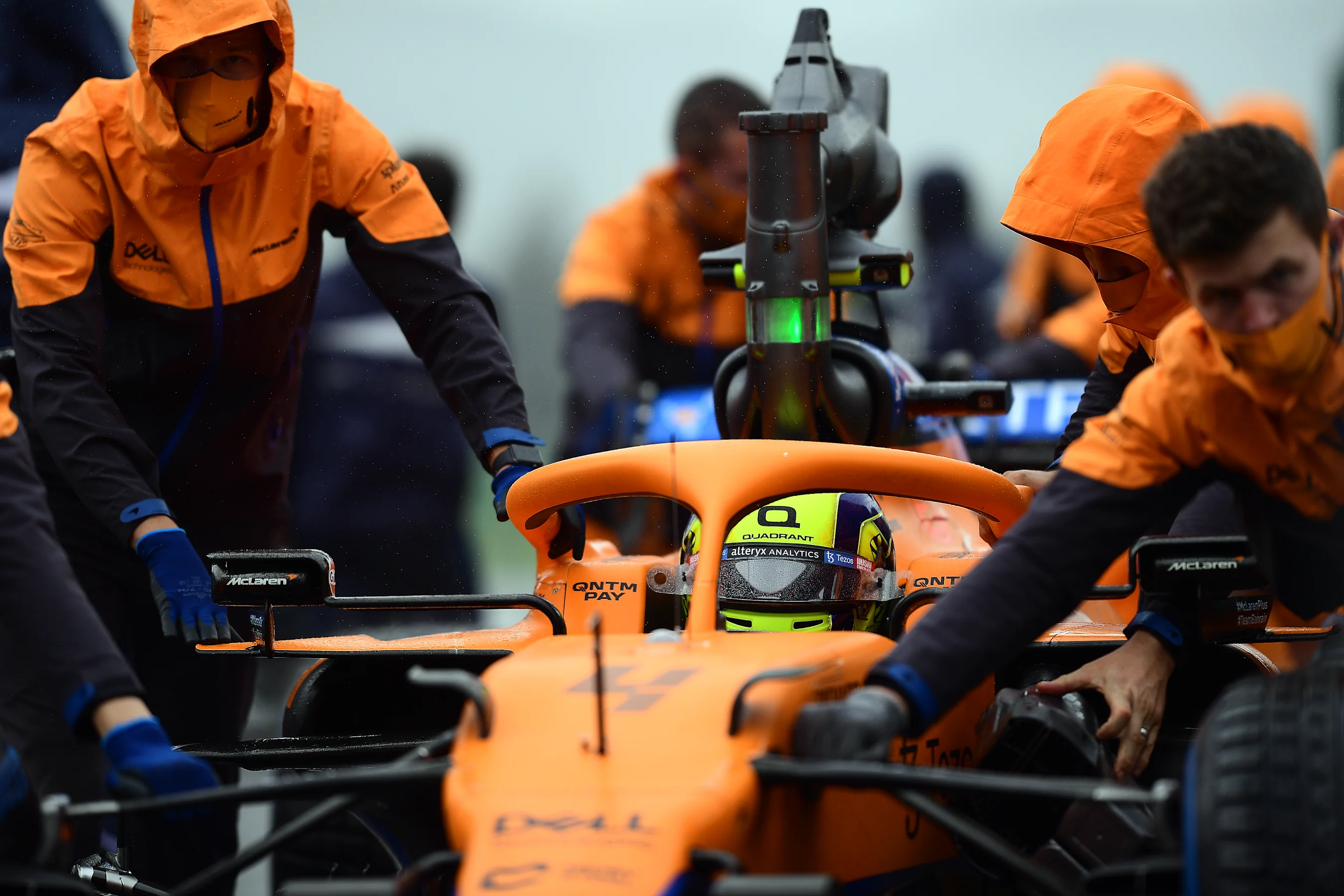 SPA, BELGIUM - AUGUST 29: Lando Norris of Great Britain and McLaren F1 prepares to drive on the