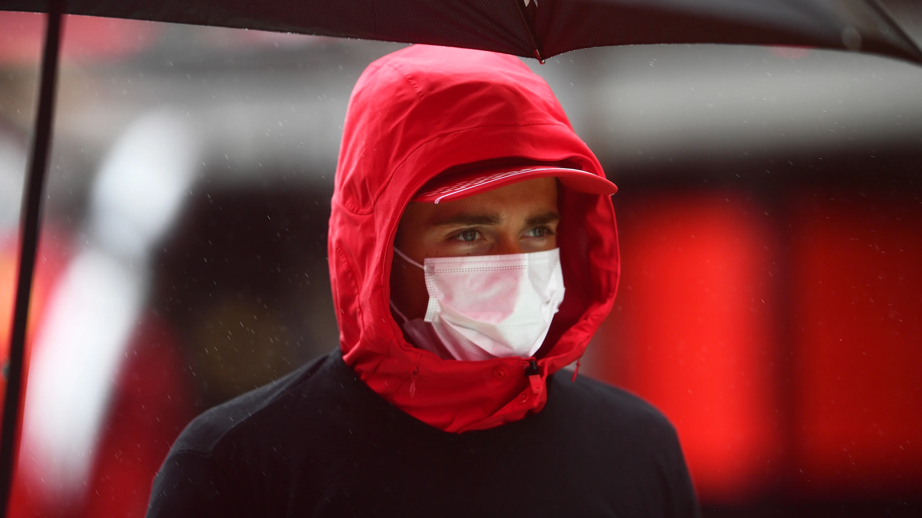 SPA, BELGIUM - AUGUST 29: Charles Leclerc of Monaco and Ferrari prepares to drive on the grid prior