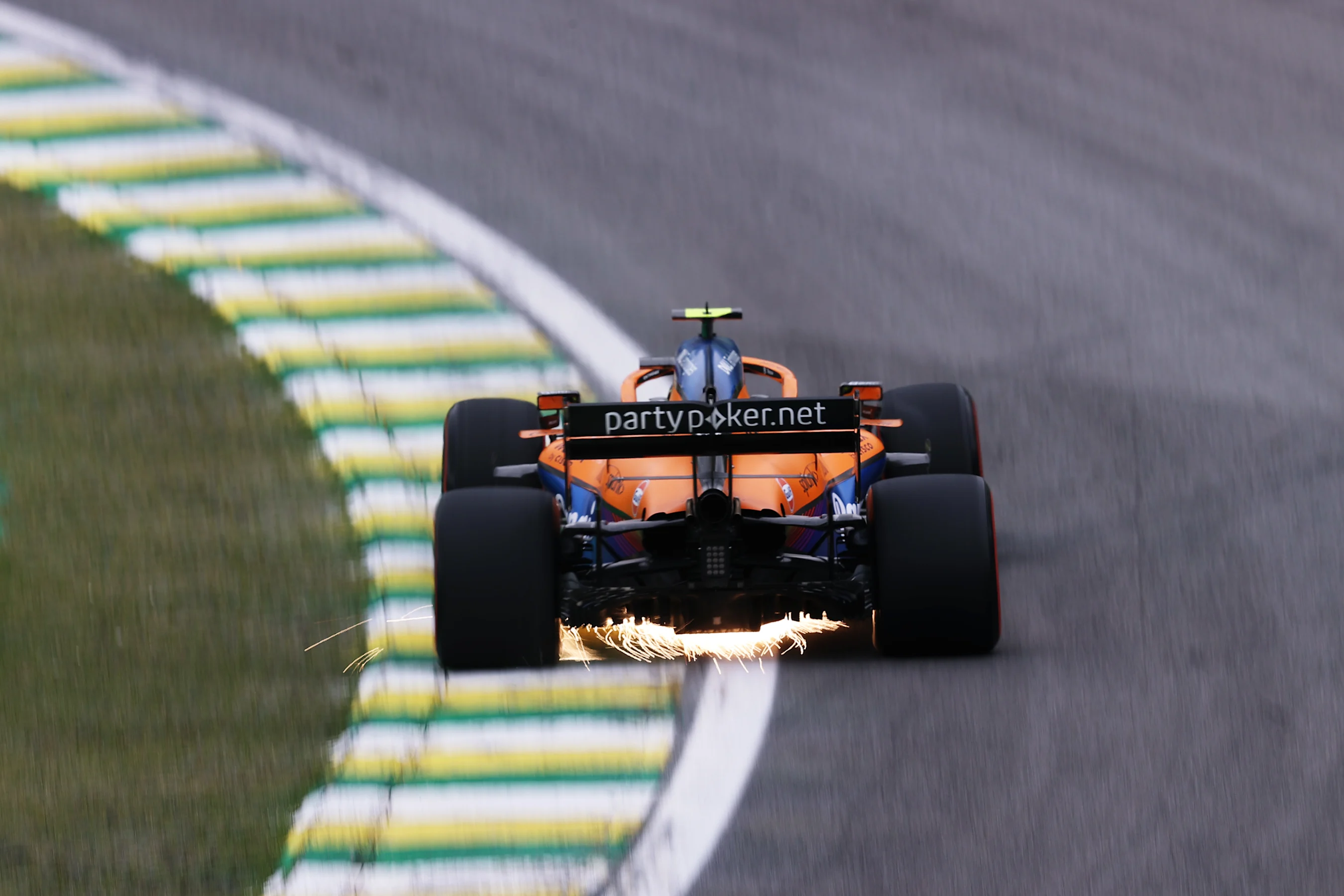 SAO PAULO, BRAZIL - NOVEMBER 12: Lando Norris of Great Britain driving the (4) McLaren F1 Team