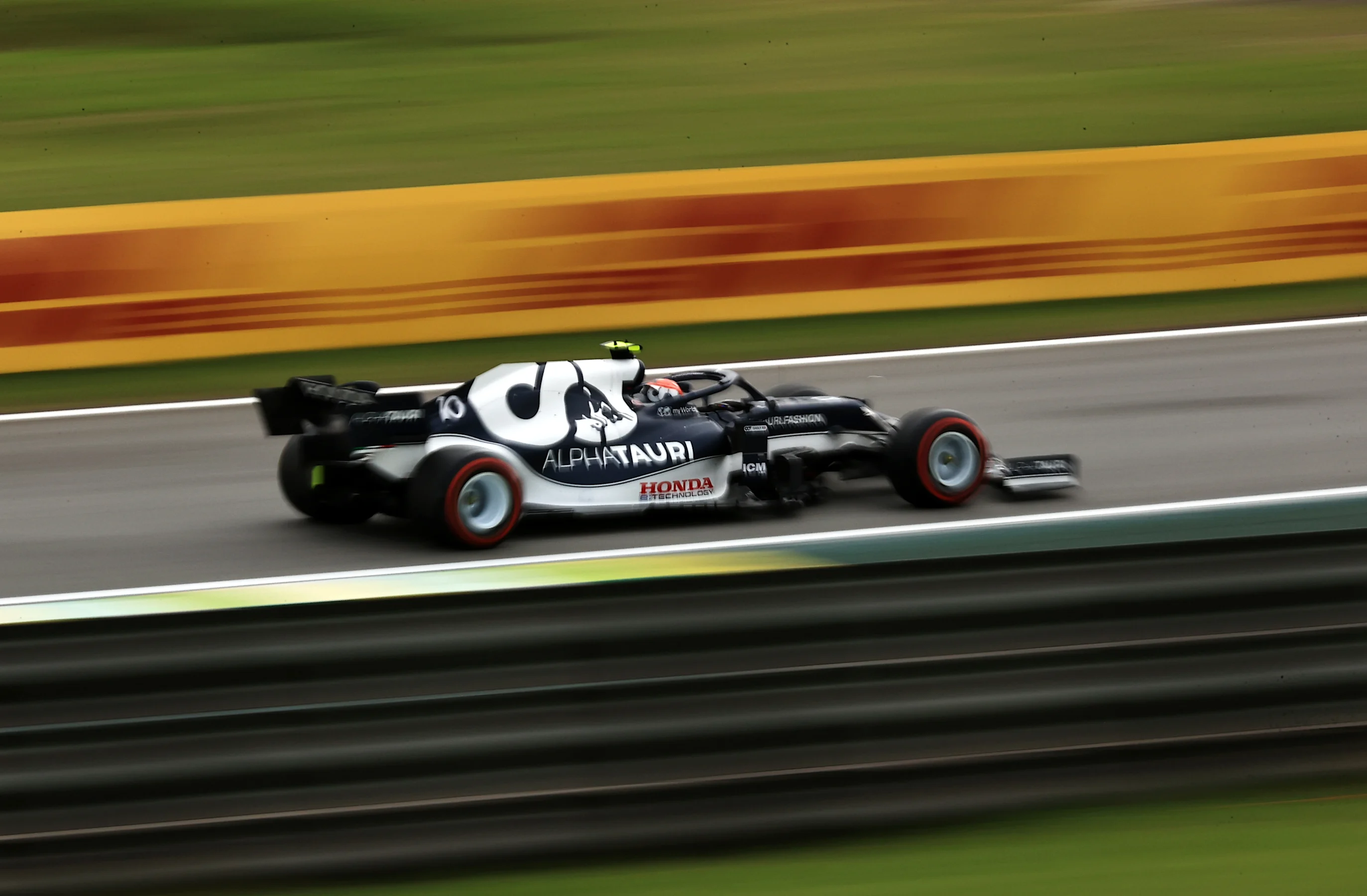 SAO PAULO, BRAZIL - NOVEMBER 12: Pierre Gasly of France driving the (10) Scuderia AlphaTauri AT02
