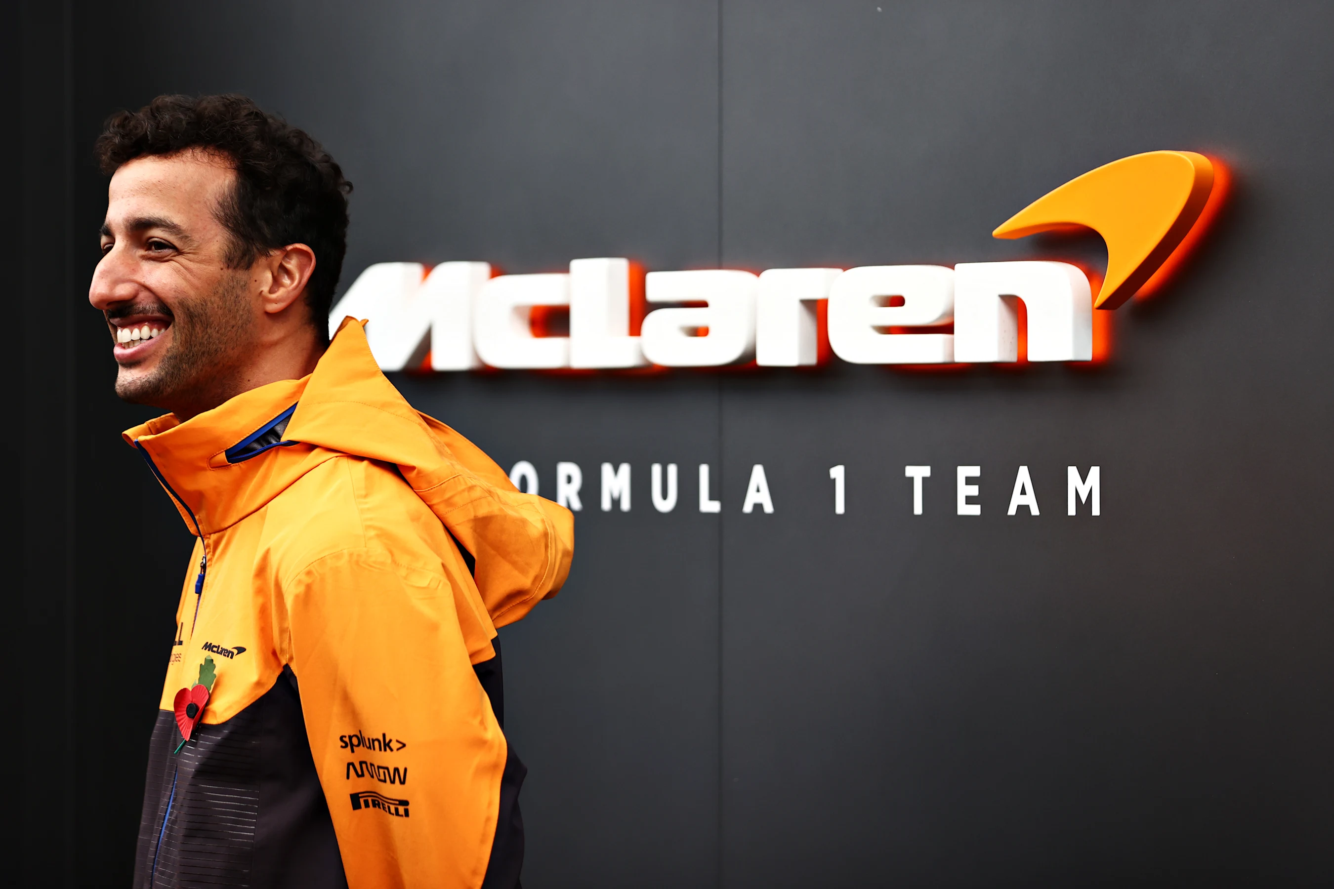 SAO PAULO, BRAZIL - NOVEMBER 13: Daniel Ricciardo of Australia and McLaren F1 looks on in the