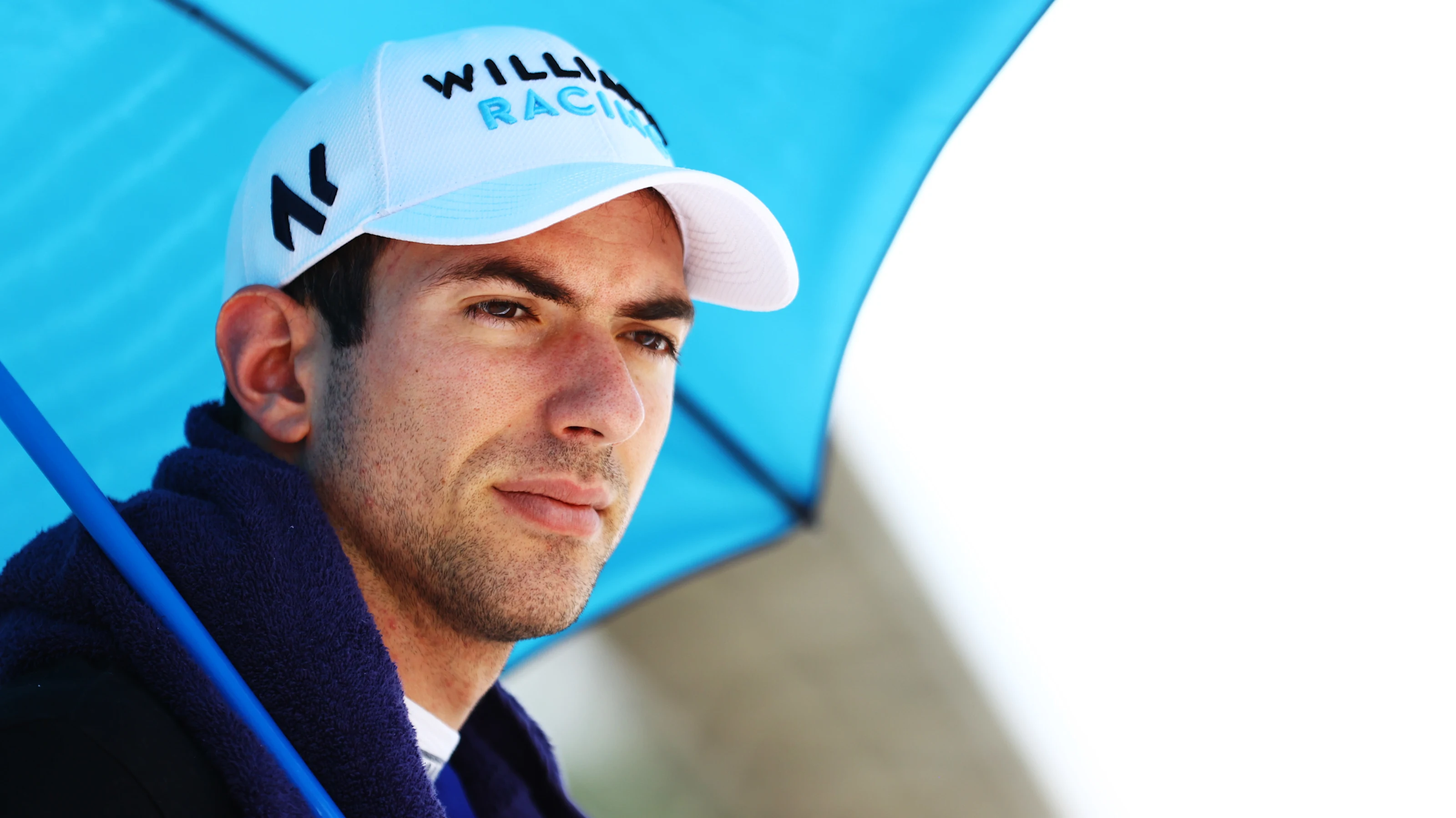 SAO PAULO, BRAZIL - NOVEMBER 14: Nicholas Latifi of Canada and Williams looks on from the grid