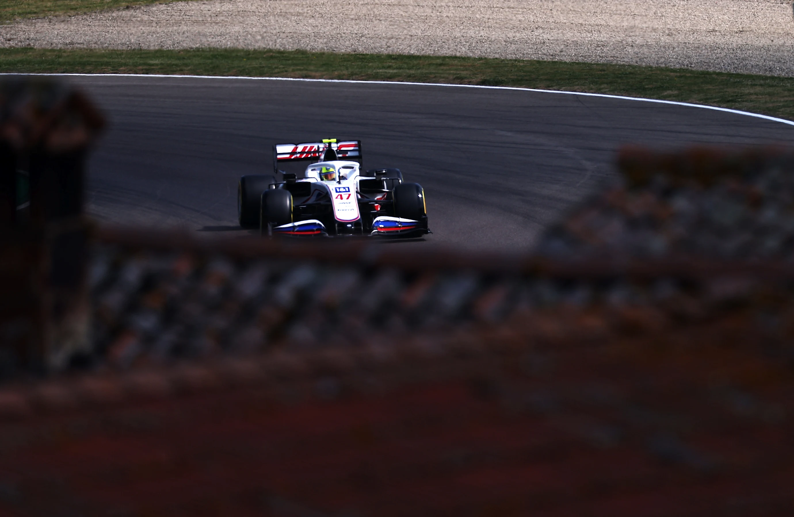 IMOLA, ITALY - APRIL 16: Mick Schumacher of Germany driving the (47) Haas F1 Team VF-21 Ferrari on