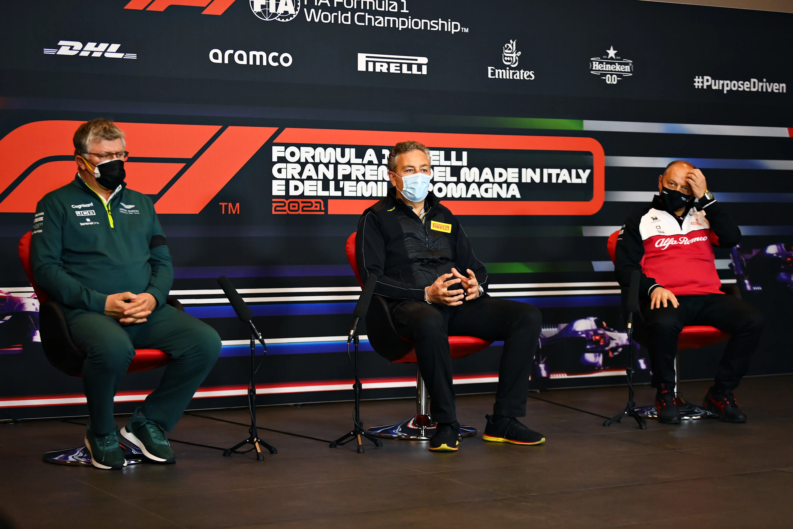 IMOLA, ITALY - APRIL 16: Otmar Szafnauer, Team Principal and Chief Executive Officer of Aston