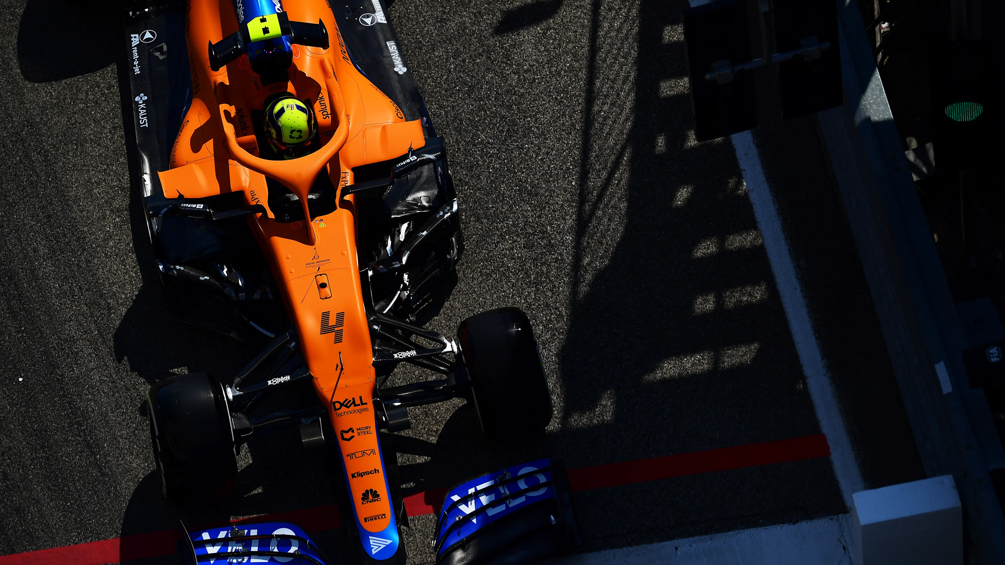 IMOLA, ITALY - APRIL 16: Lando Norris of Great Britain driving the (4) McLaren F1 Team MCL35M