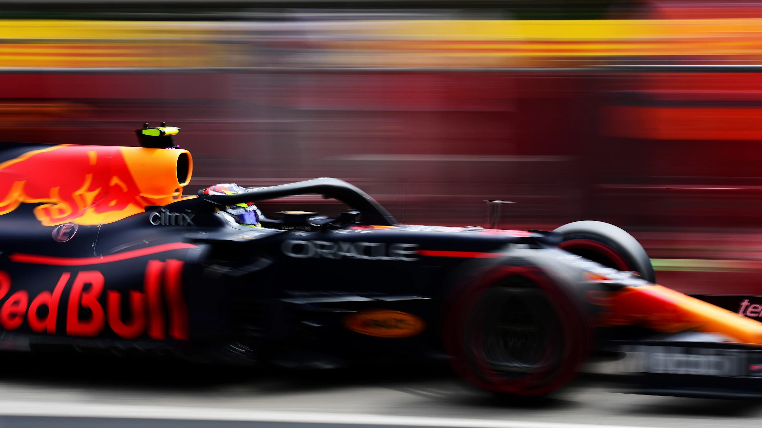 IMOLA, ITALY - APRIL 17: Sergio Perez of Mexico driving the (11) Red Bull Racing RB16B Honda during