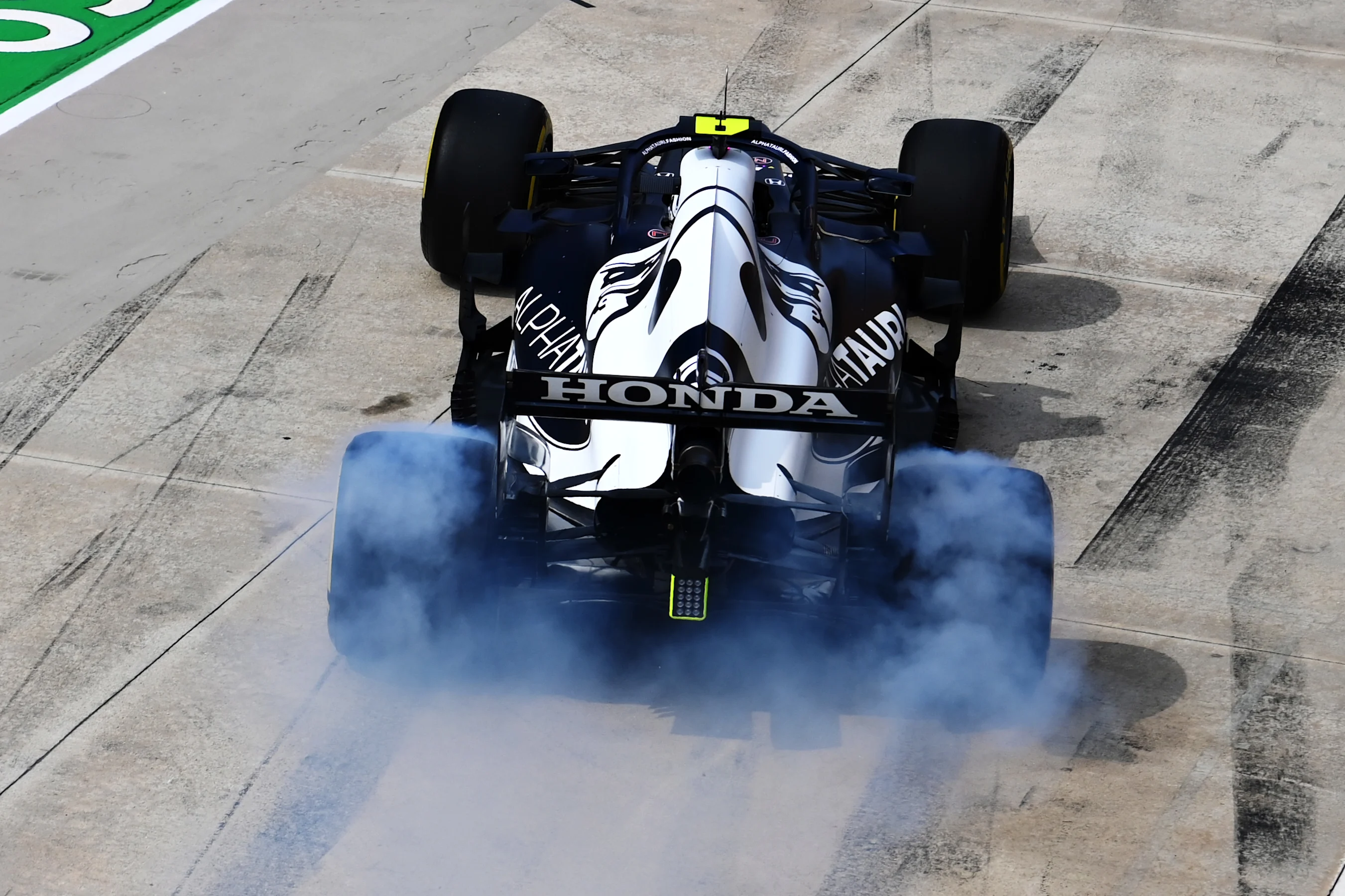 IMOLA, ITALY - APRIL 17: Pierre Gasly of France driving the (10) Scuderia AlphaTauri AT02 Honda in