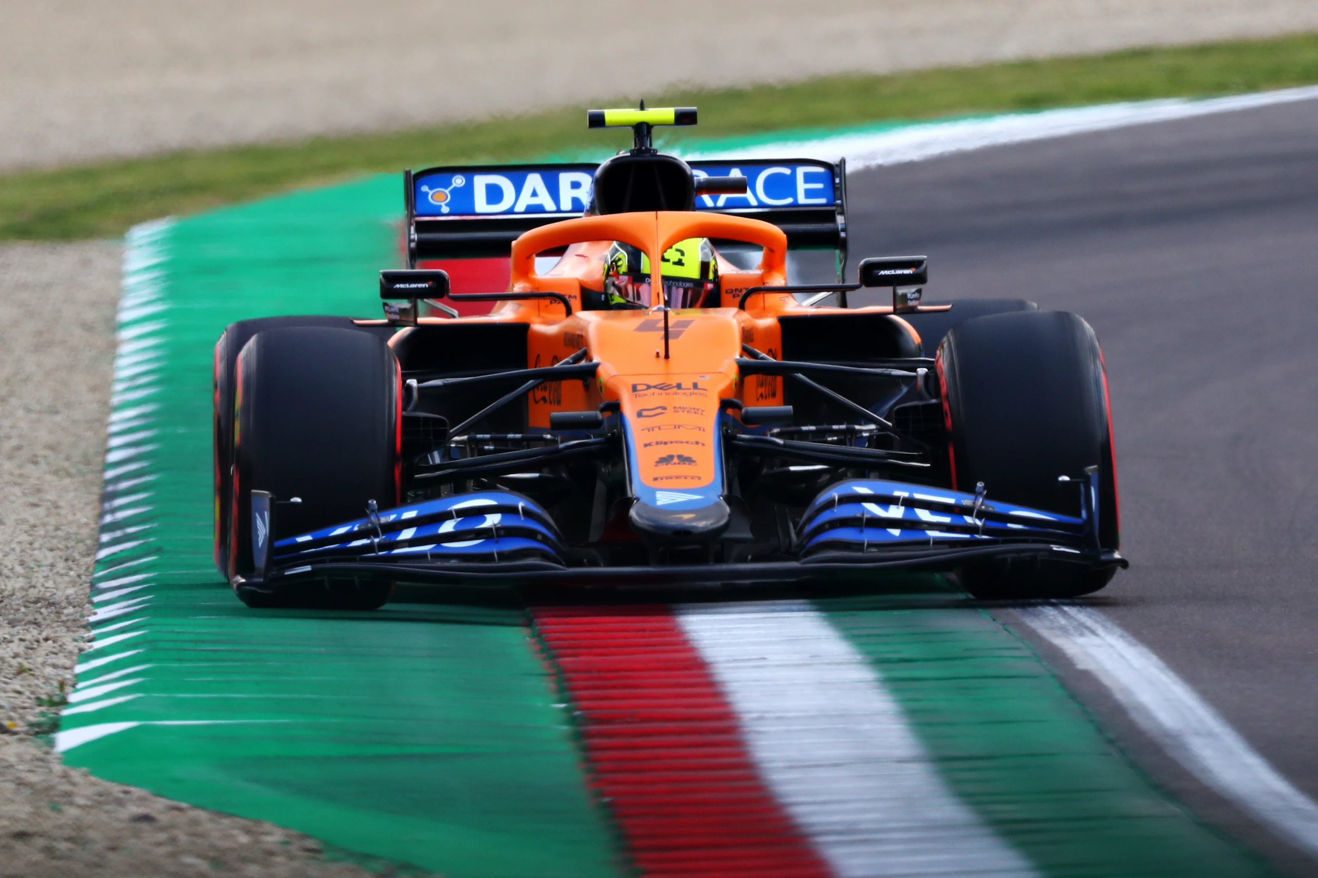 IMOLA, ITALY - APRIL 17: Lando Norris of Great Britain driving the (4) McLaren F1 Team MCL35M