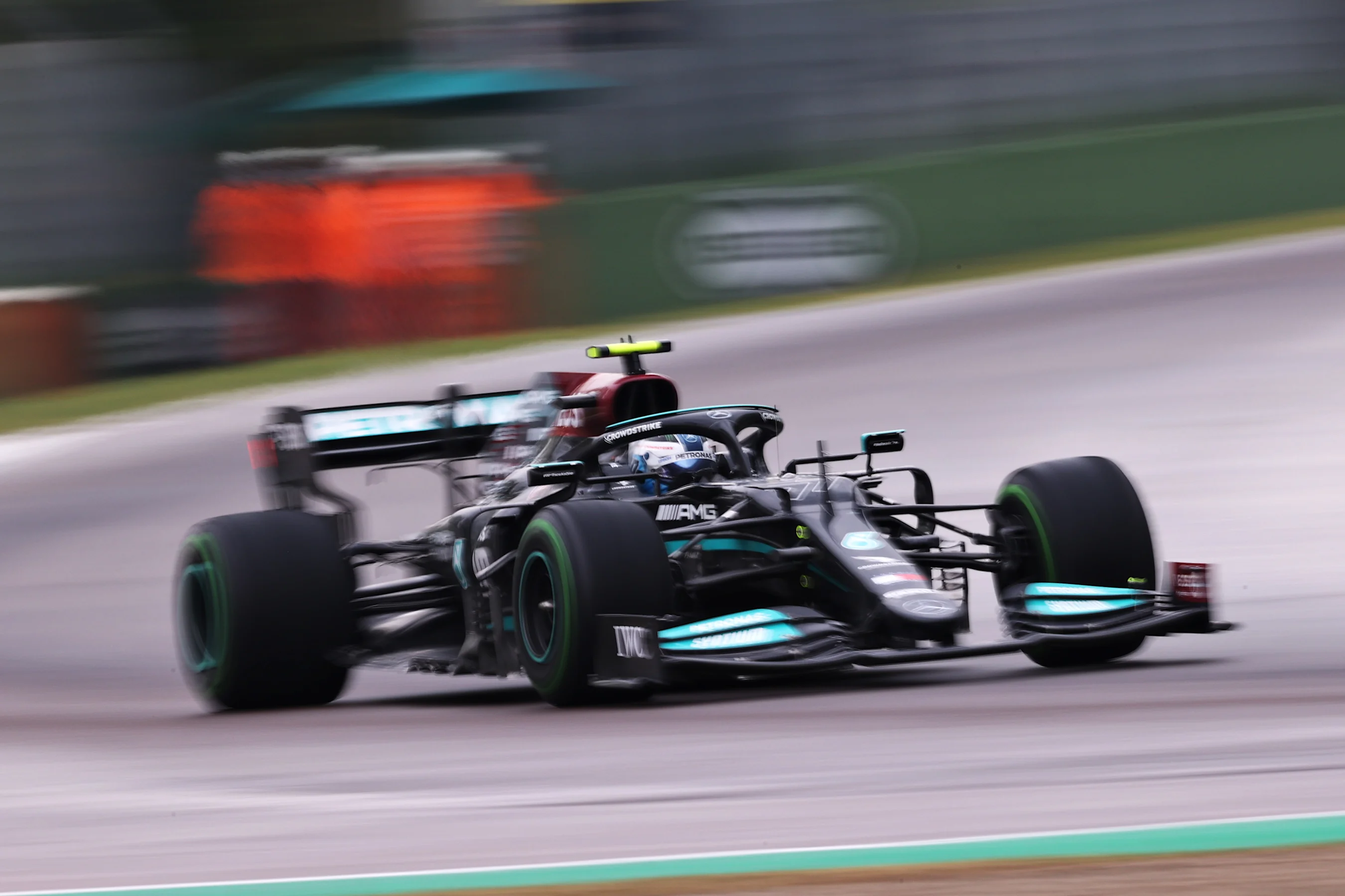 IMOLA, ITALY - APRIL 18: Valtteri Bottas of Finland driving the (77) Mercedes AMG Petronas F1 Team