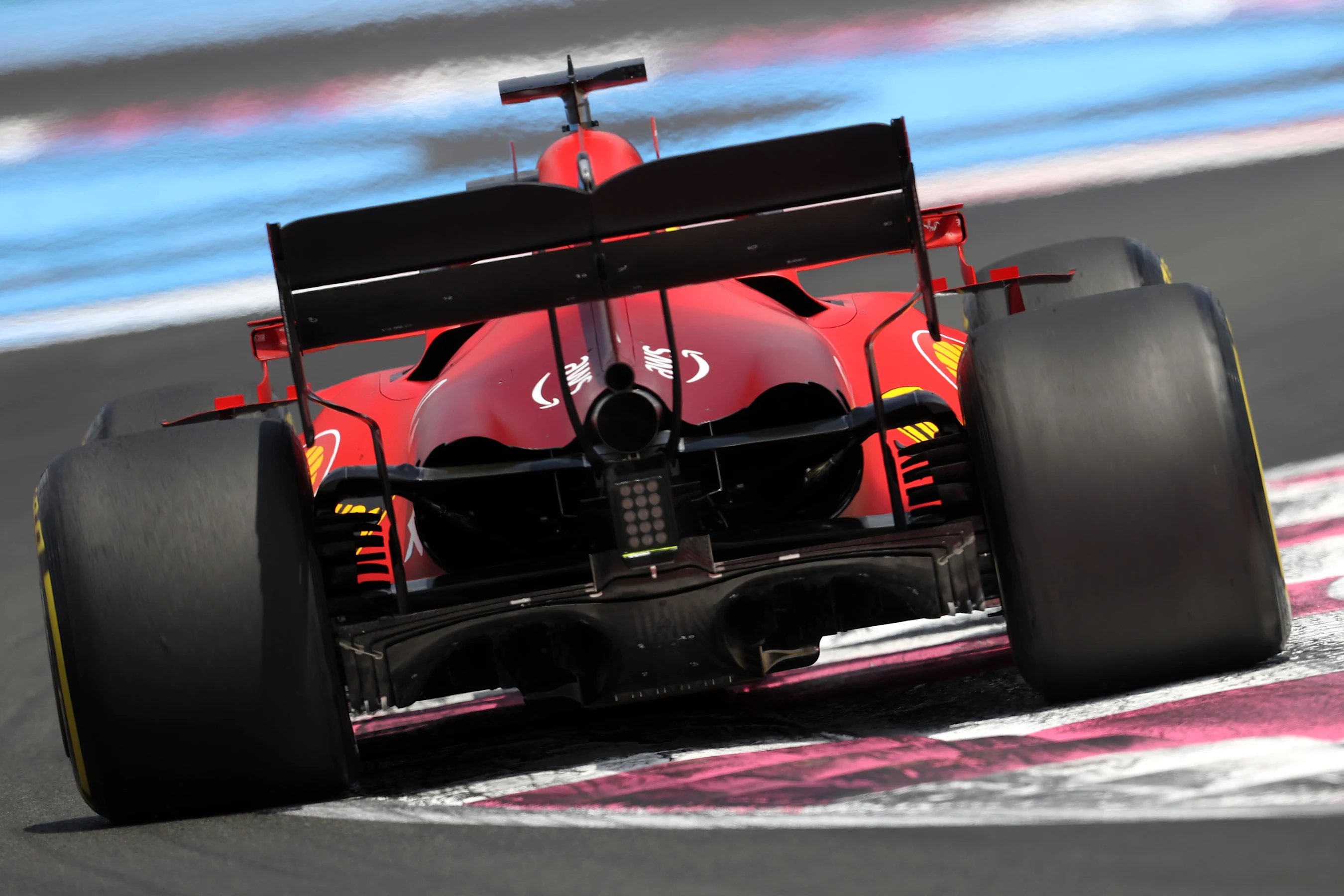 LE CASTELLET, FRANCE - JUNE 18: Charles Leclerc of Monaco driving the (16) Scuderia Ferrari SF21 on