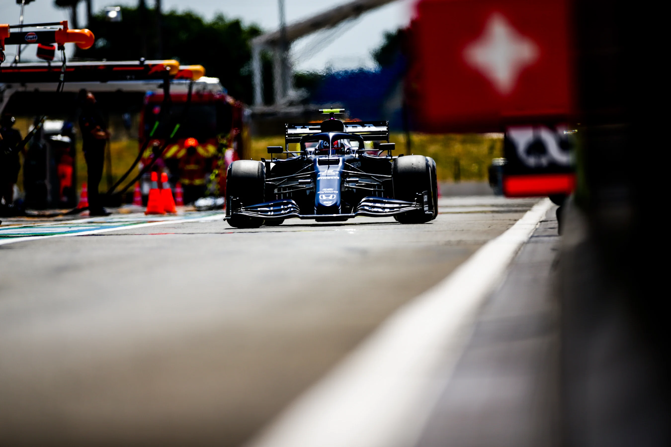 LE CASTELLET, FRANCE - JUNE 18: Pierre Gasly of Scuderia AlphaTauri and France  during practice