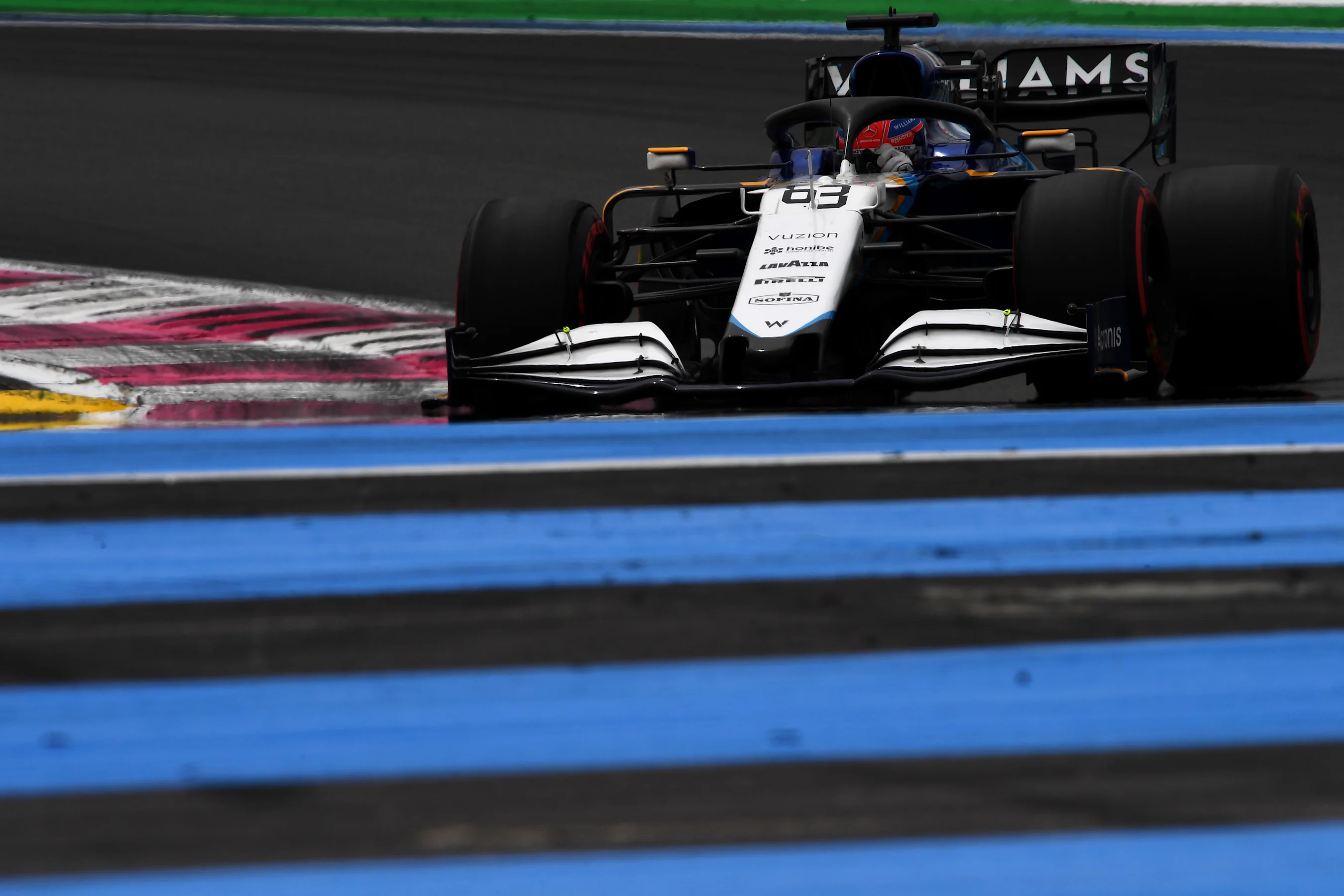 LE CASTELLET, FRANCE - JUNE 19: George Russell of Great Britain driving the (63) Williams Racing