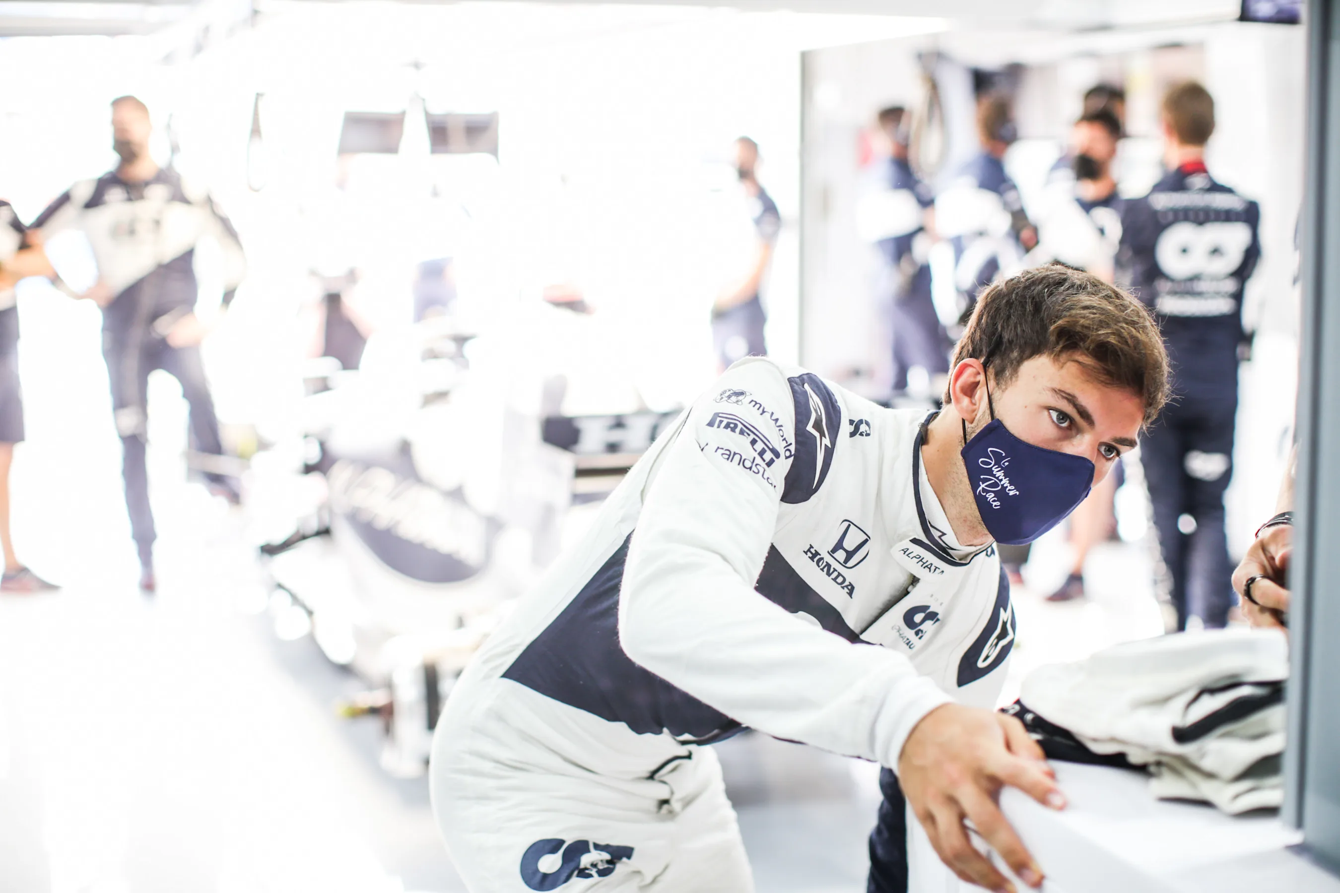 LE CASTELLET, FRANCE - JUNE 19: Pierre Gasly of Scuderia AlphaTauri and France  during final