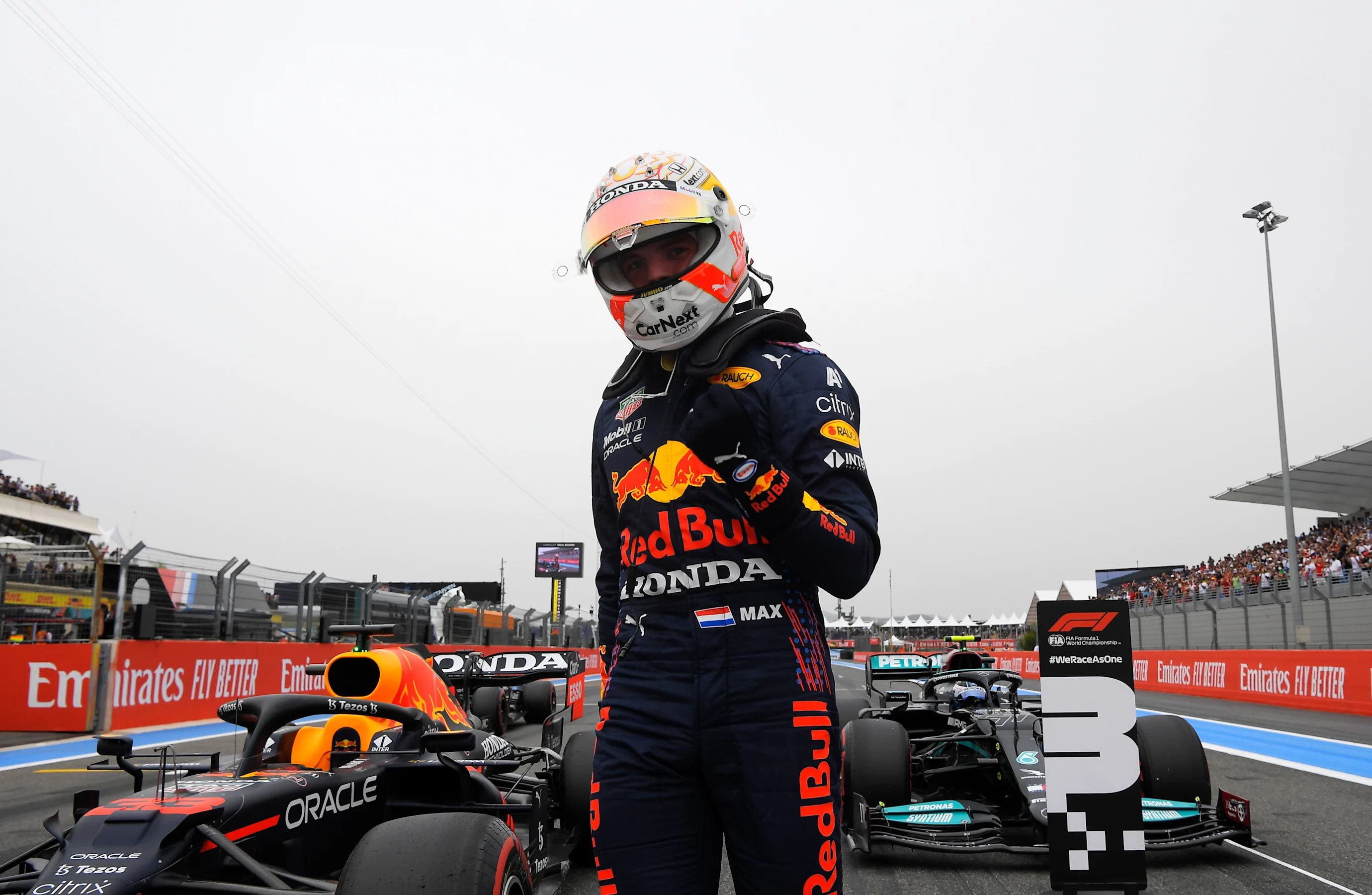 LE CASTELLET, FRANCE - JUNE 19: Pole position qualifier Max Verstappen of Netherlands and Red Bull